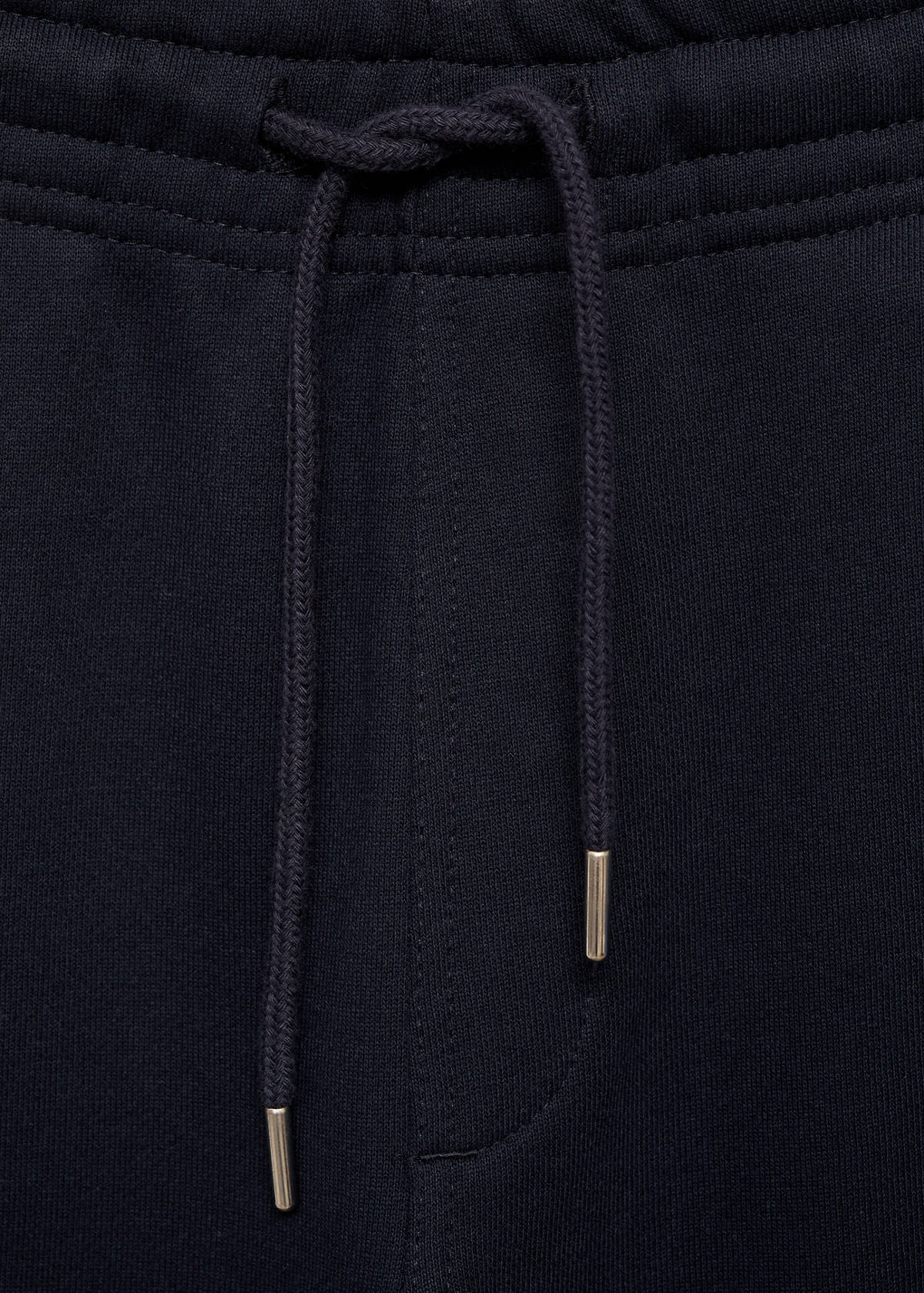 Brushed joggers with elastic waistband — Dark Navy