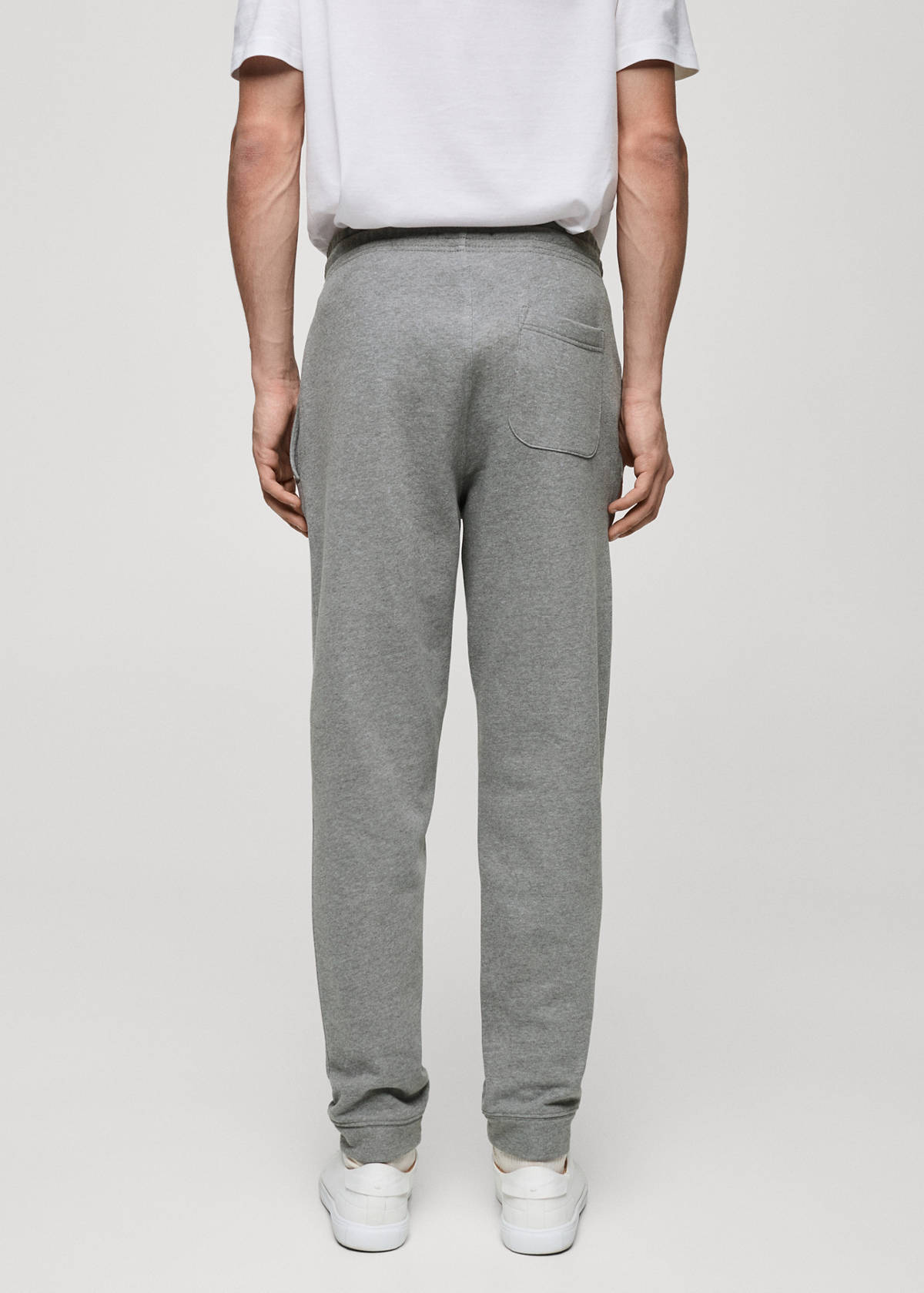 Brushed joggers with elastic waistband — Medium Heather Grey