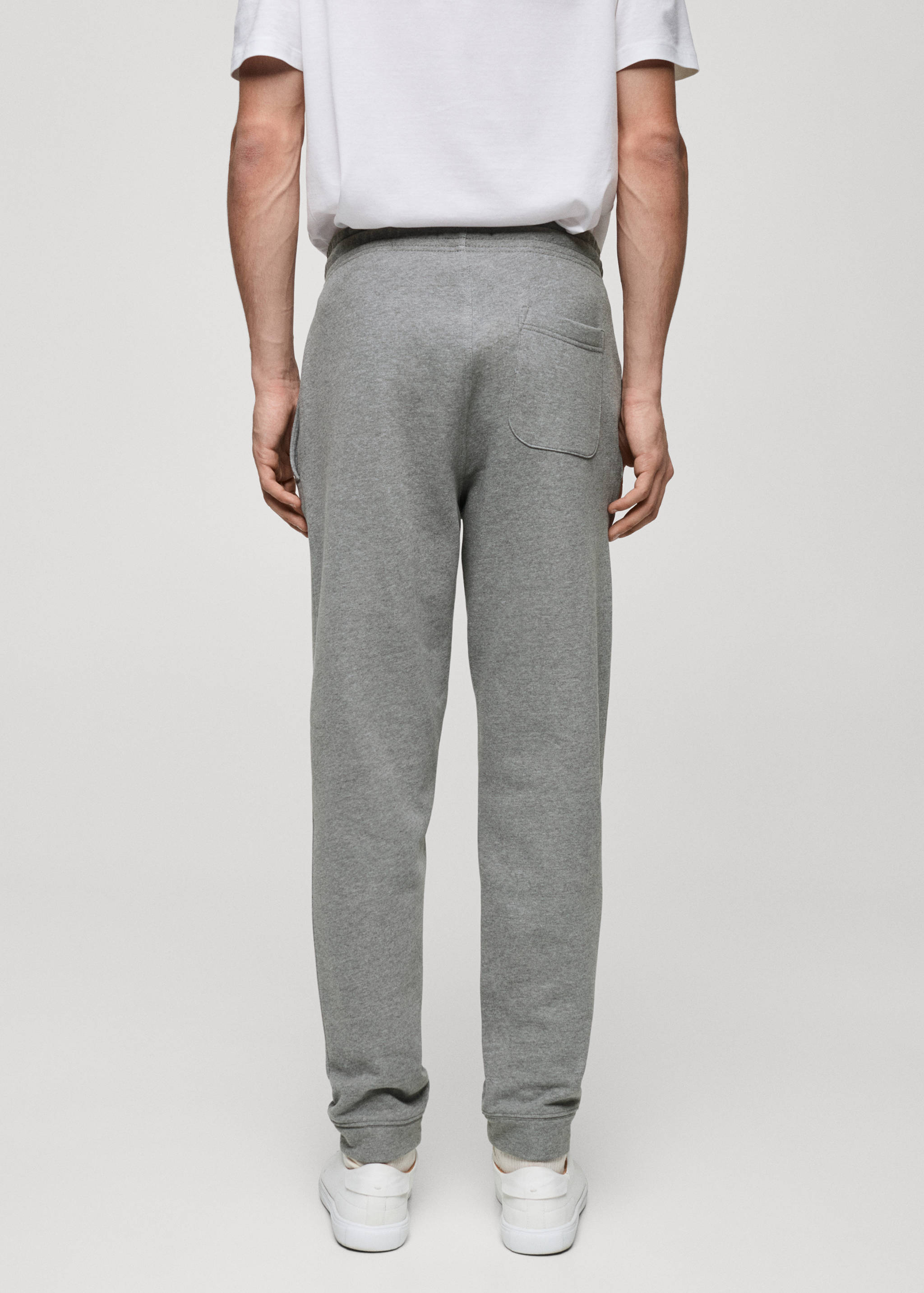 Brushed joggers with elastic waistband - Reverse of the article