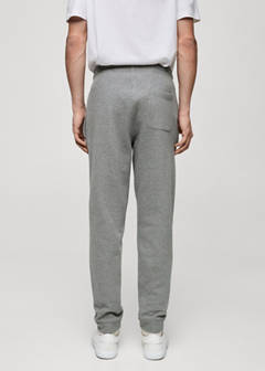 Brushed joggers with elastic waistband — Medium Heather Grey 3