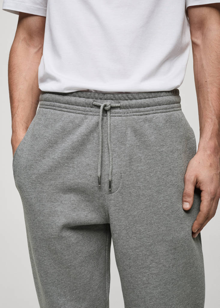 Brushed joggers with elastic waistband - thumbnail 5
