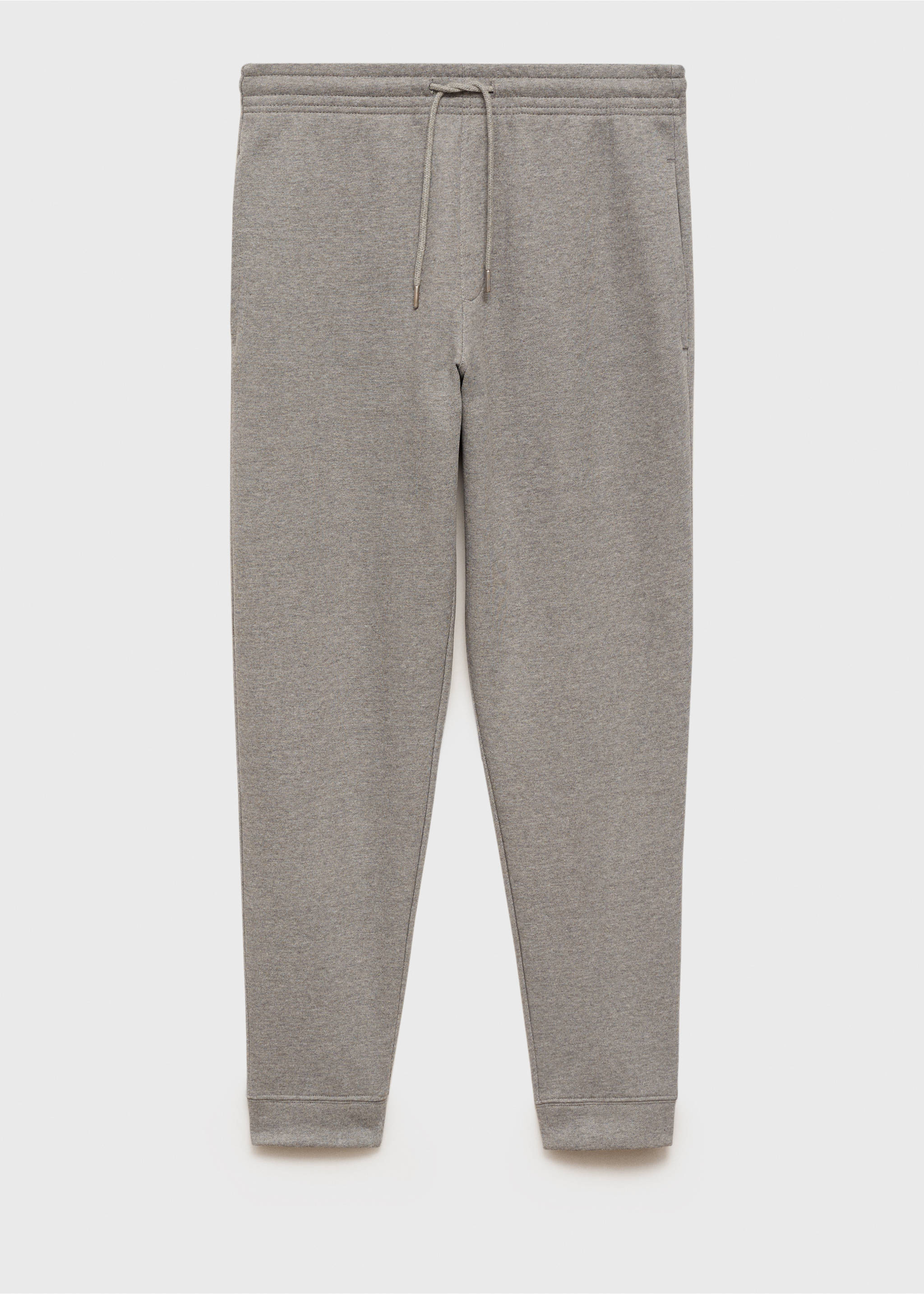 Brushed joggers with elastic waistband - Article without model, Medium Heather Grey. Ref: 87070600-00.