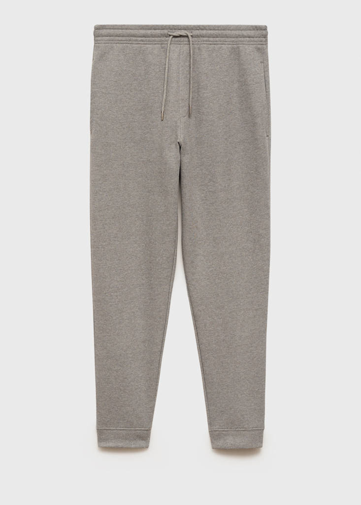 Brushed joggers with elastic waistband - thumbnail 4