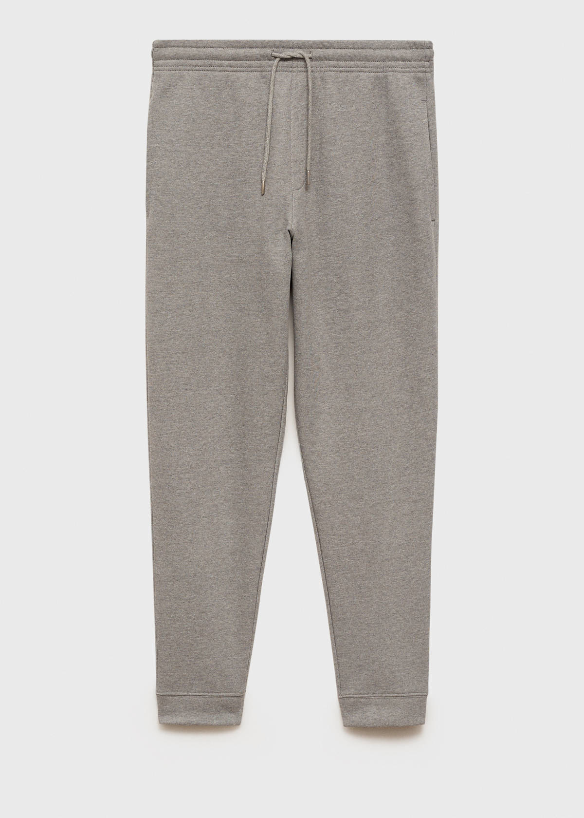 Brushed joggers with elastic waistband — Medium Heather Grey
