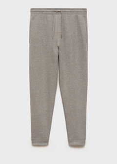 Brushed joggers with elastic waistband — Medium Heather Grey 7