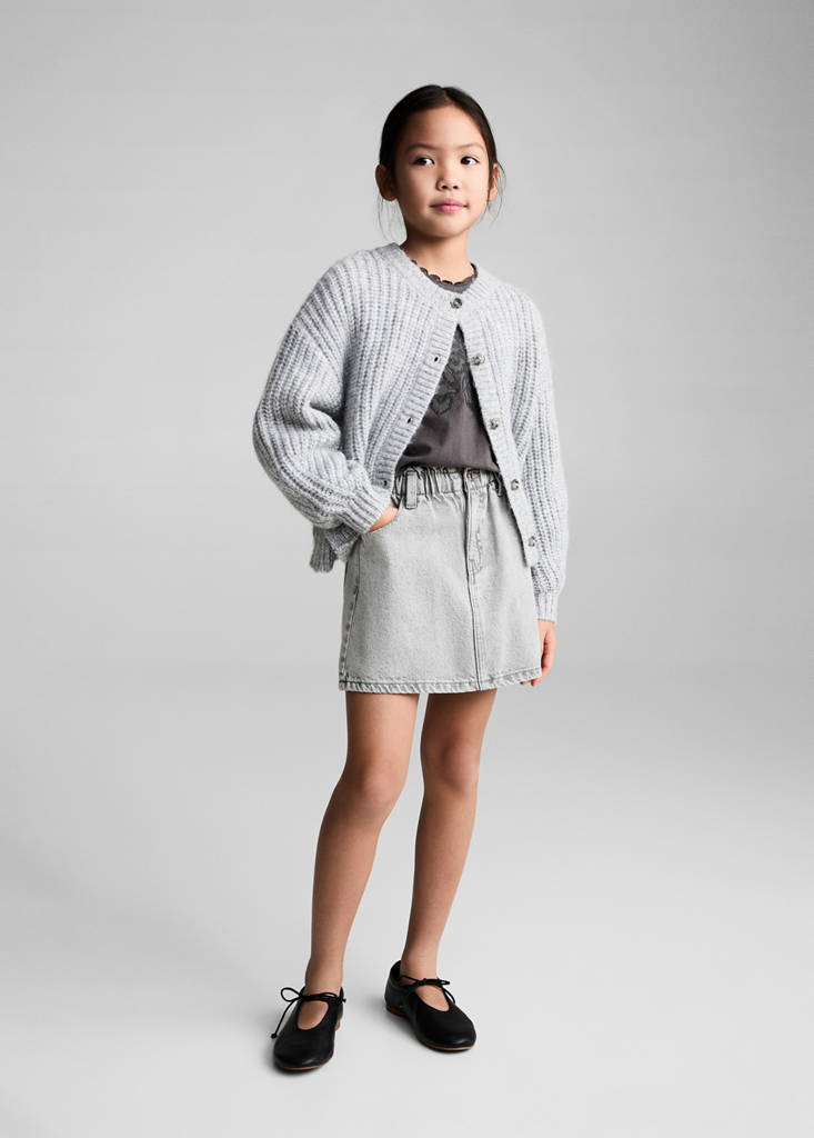 Short denim skirt — Denim Grey