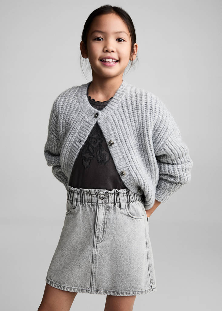 Short denim skirt — Denim Grey