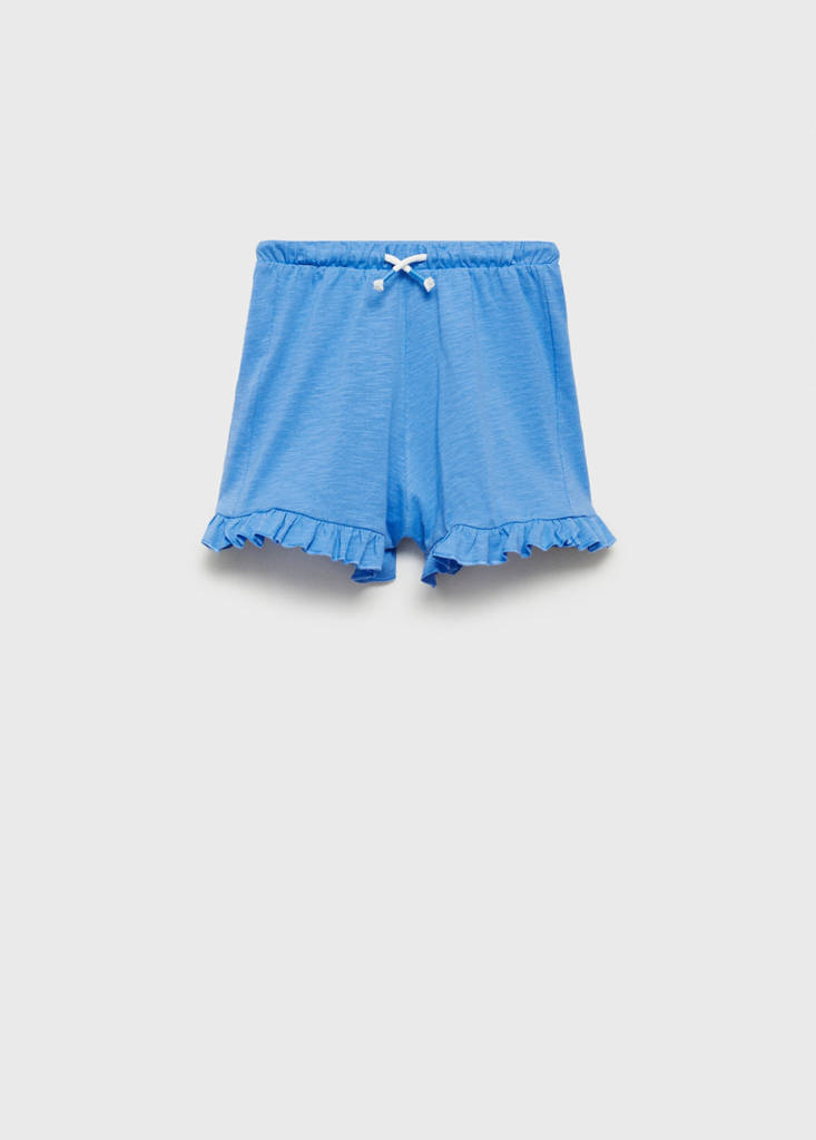 MANGO KIDS - Short taille élastique bleu - 13-14 ans - Fille