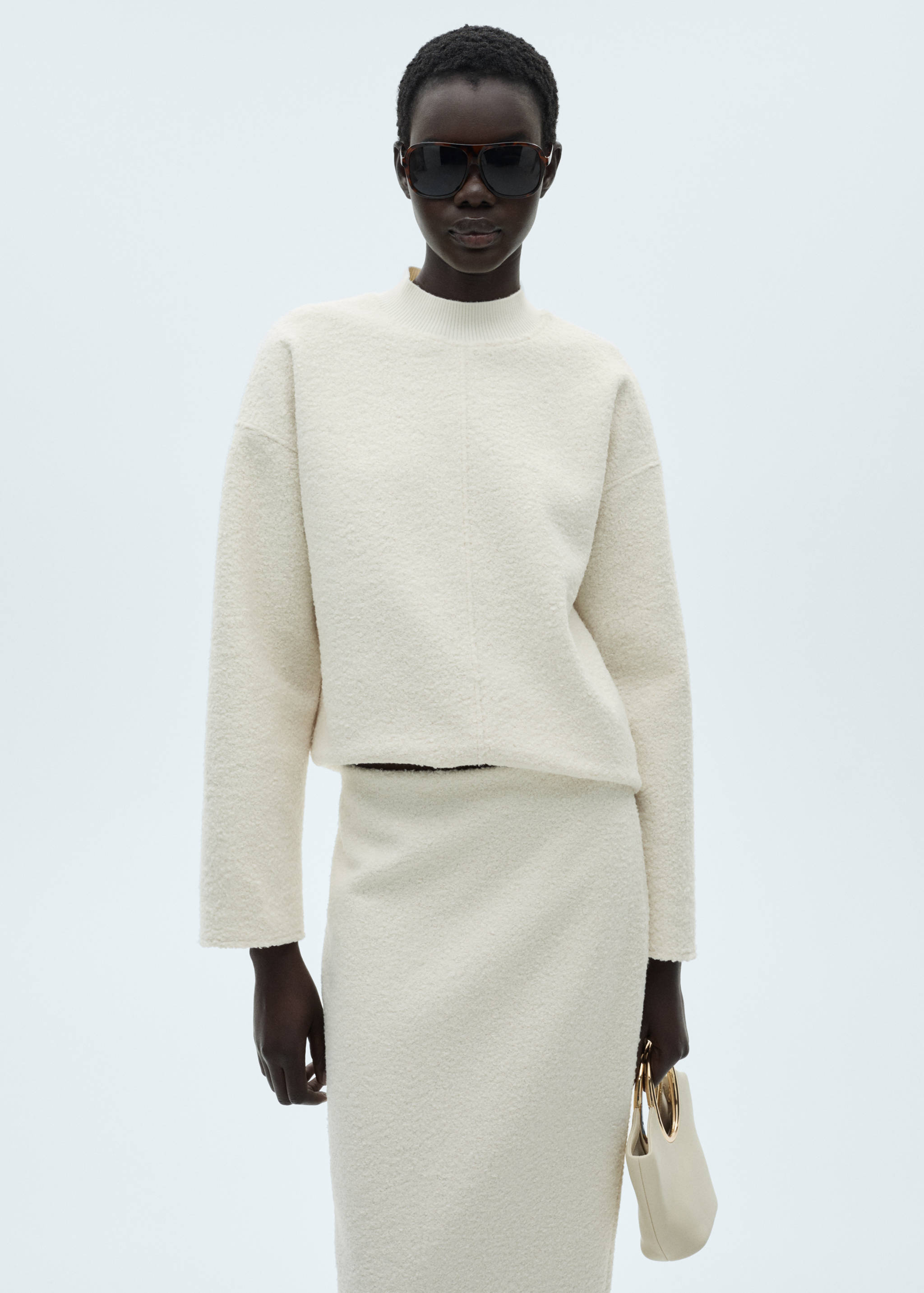 Bouclé midi-skirt - Details of the article 1