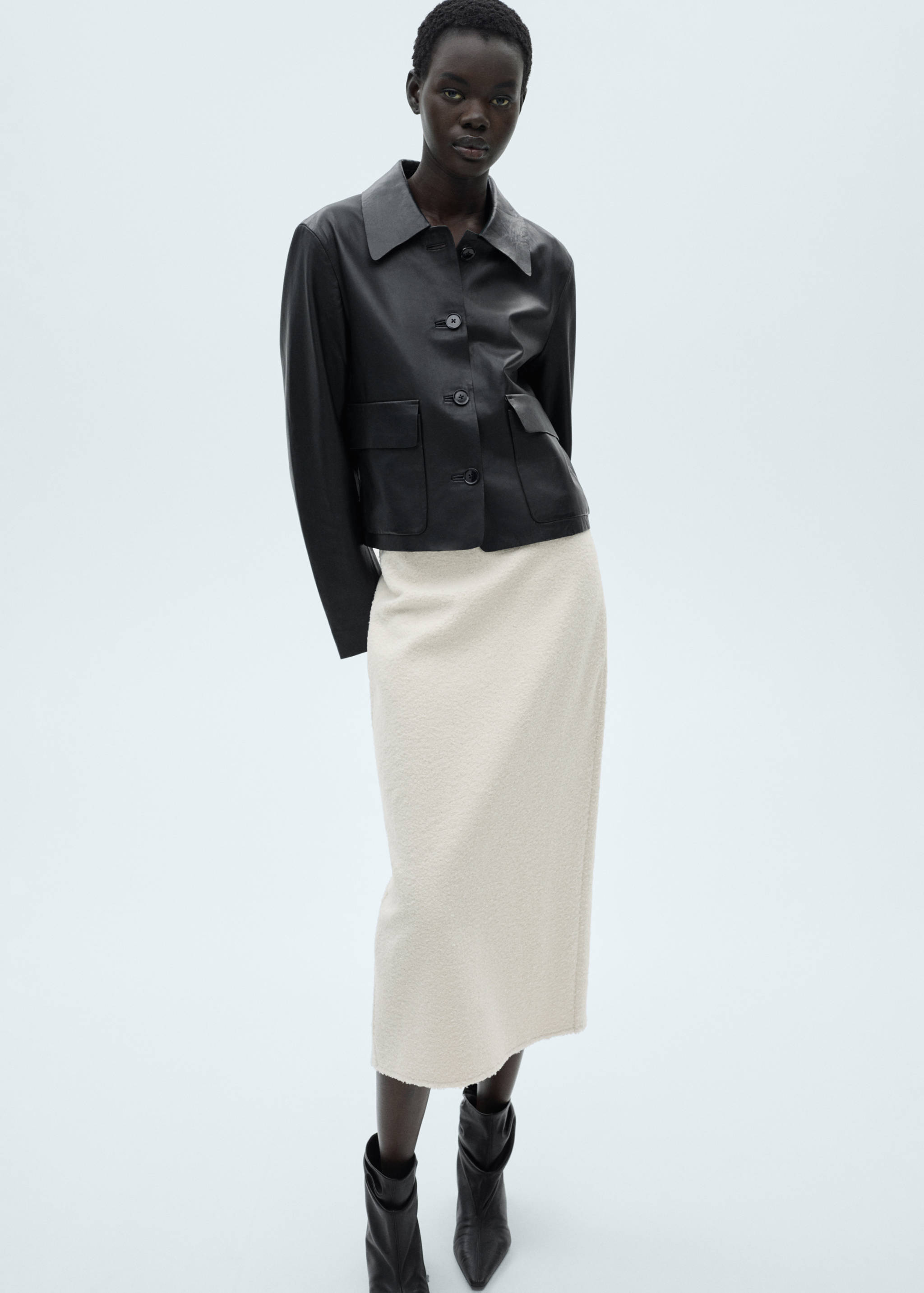 Bouclé midi-skirt - Details of the article 2