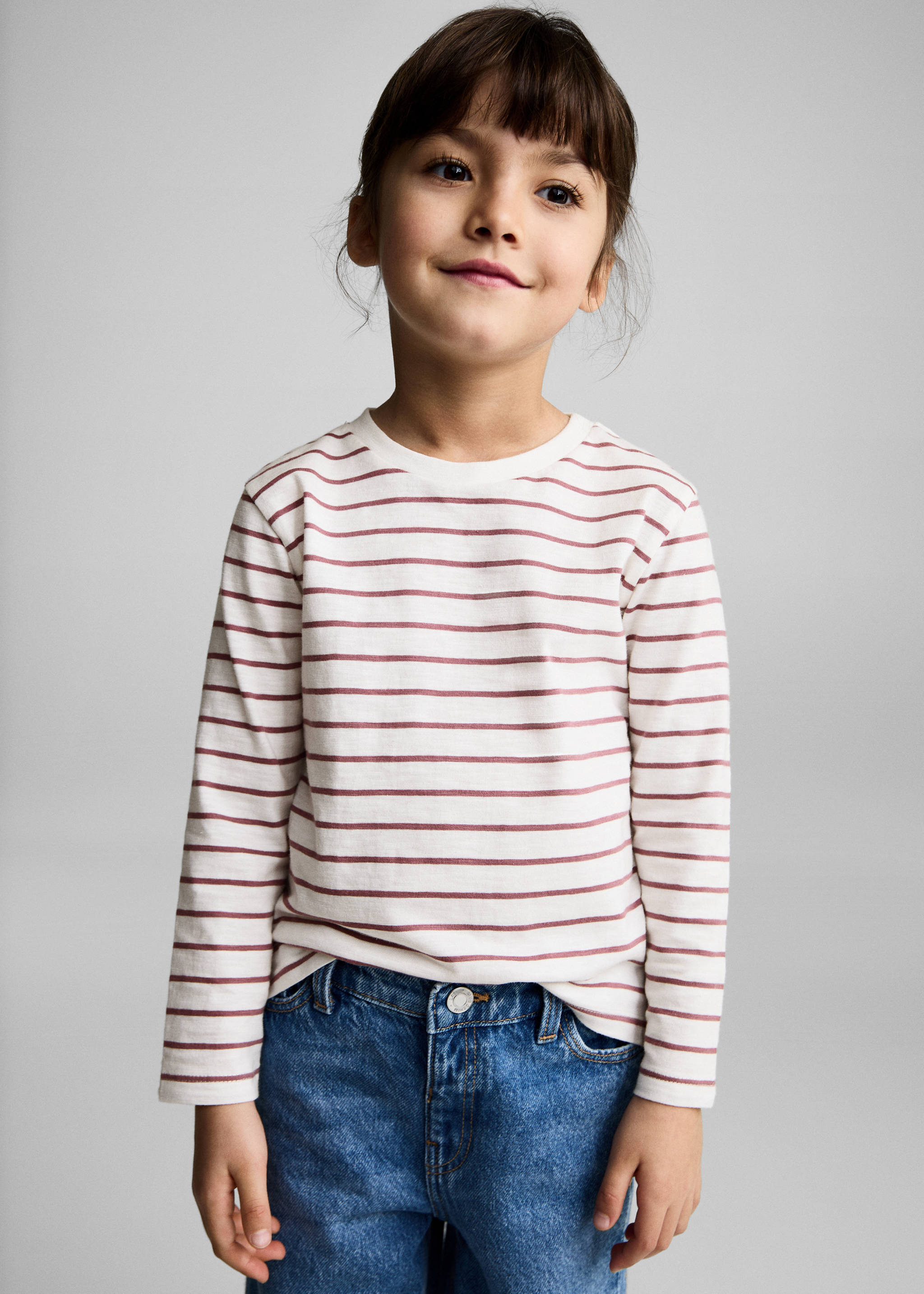 Striped cotton T-shirt - Medium plane