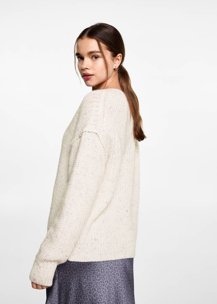 Oversized V-neck sweater — Off White