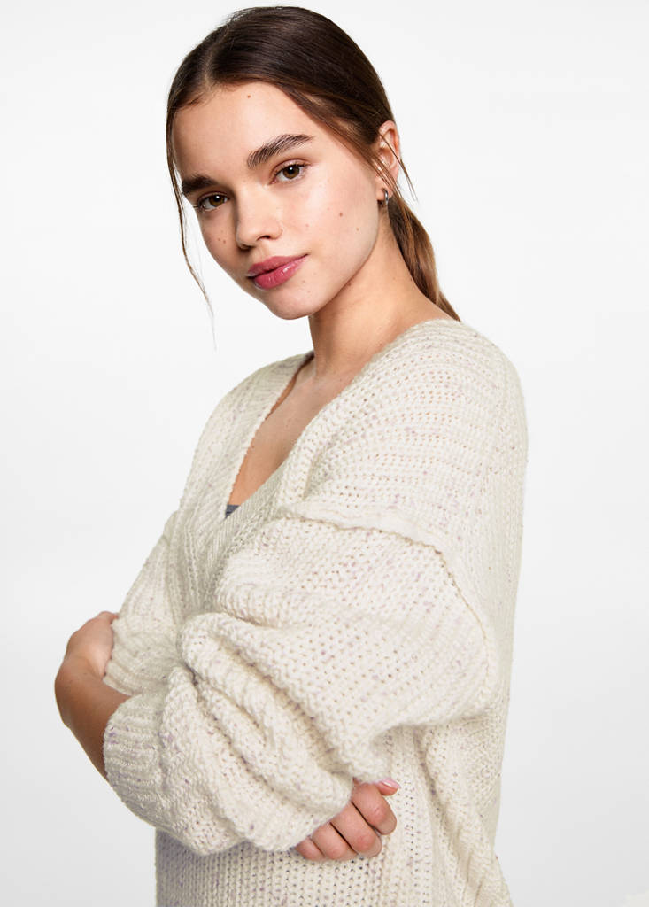 Oversized V-neck sweater — Off White