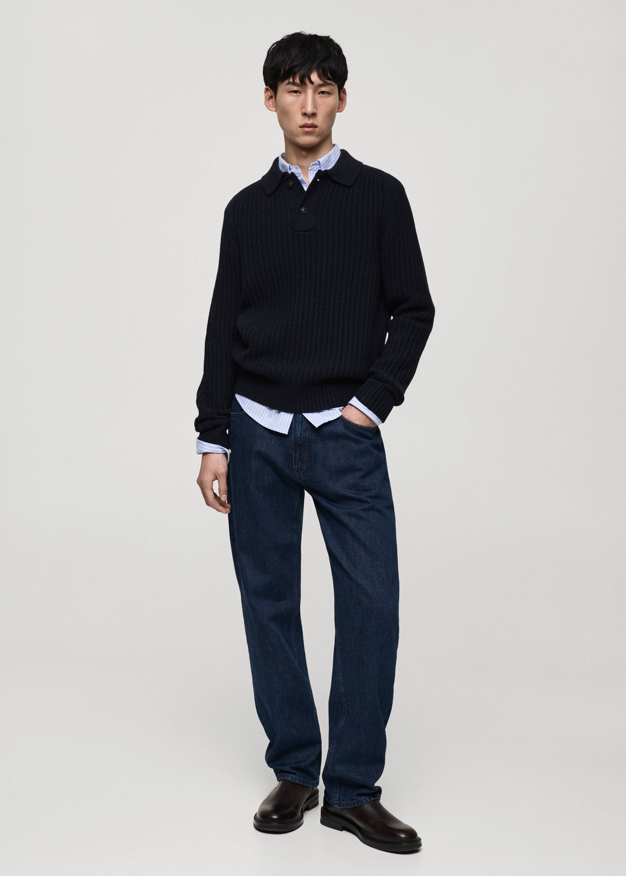 Jean Moby straight-fit délavé foncé - Plan général