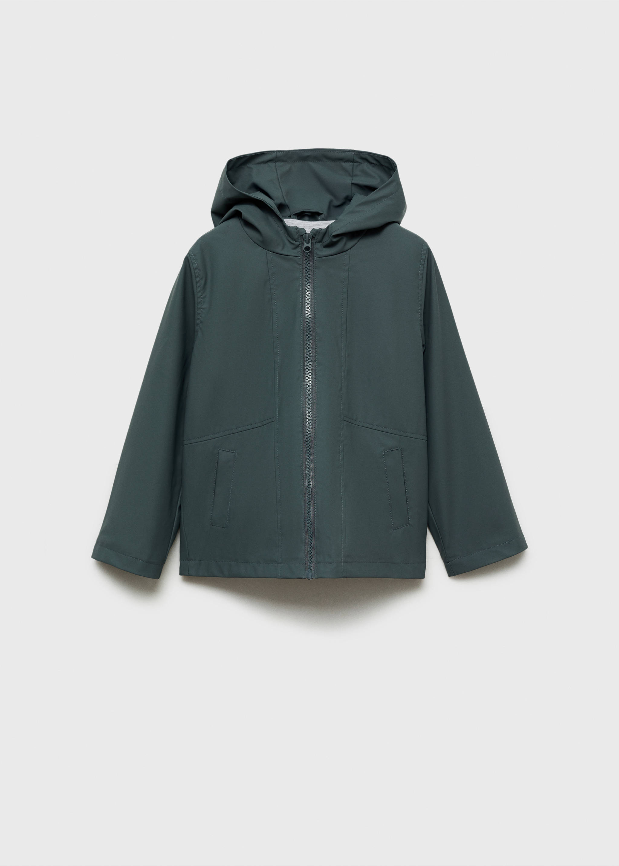 Anorak impermeable capucha - Artículo sin modelo, Verde oscuro. Ref: 87070627-00.