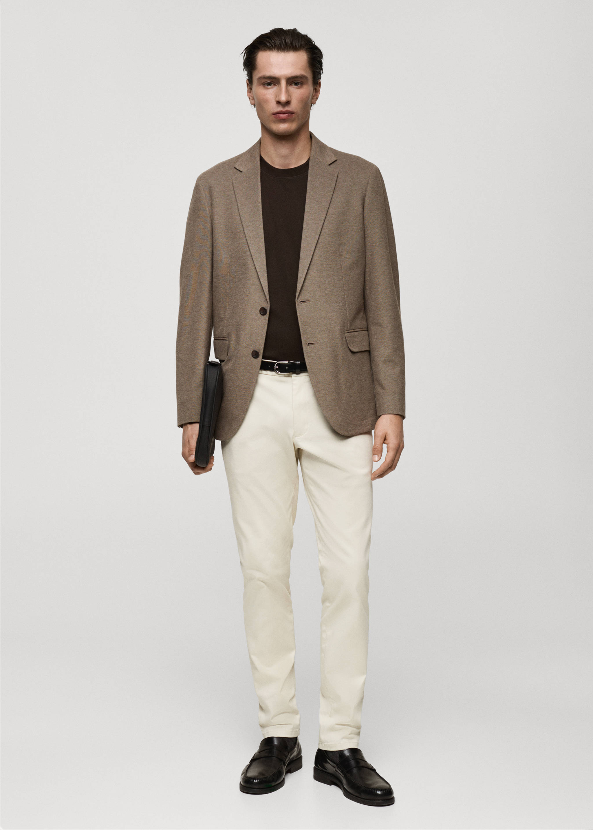 Verner slim-fit cotton jacket - General plane