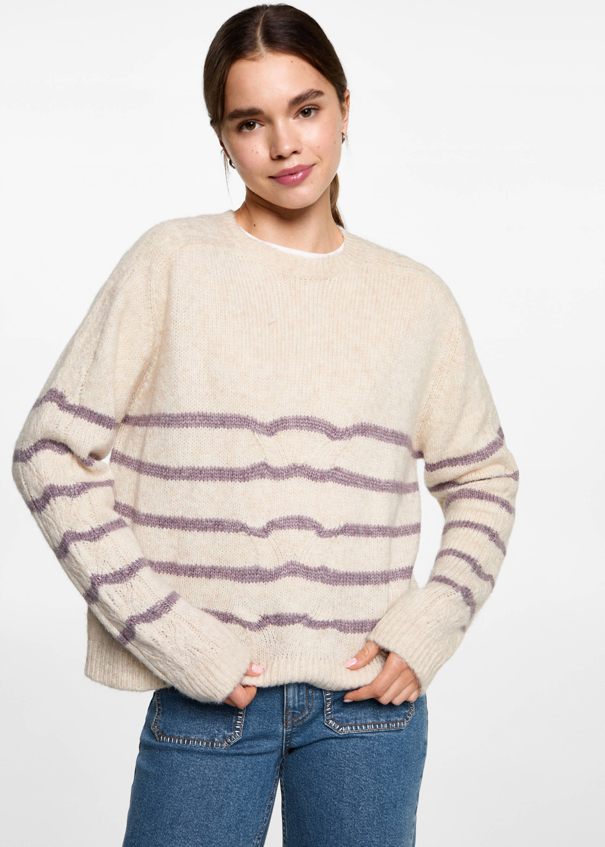 Oversized striped sweater - Medium plane
