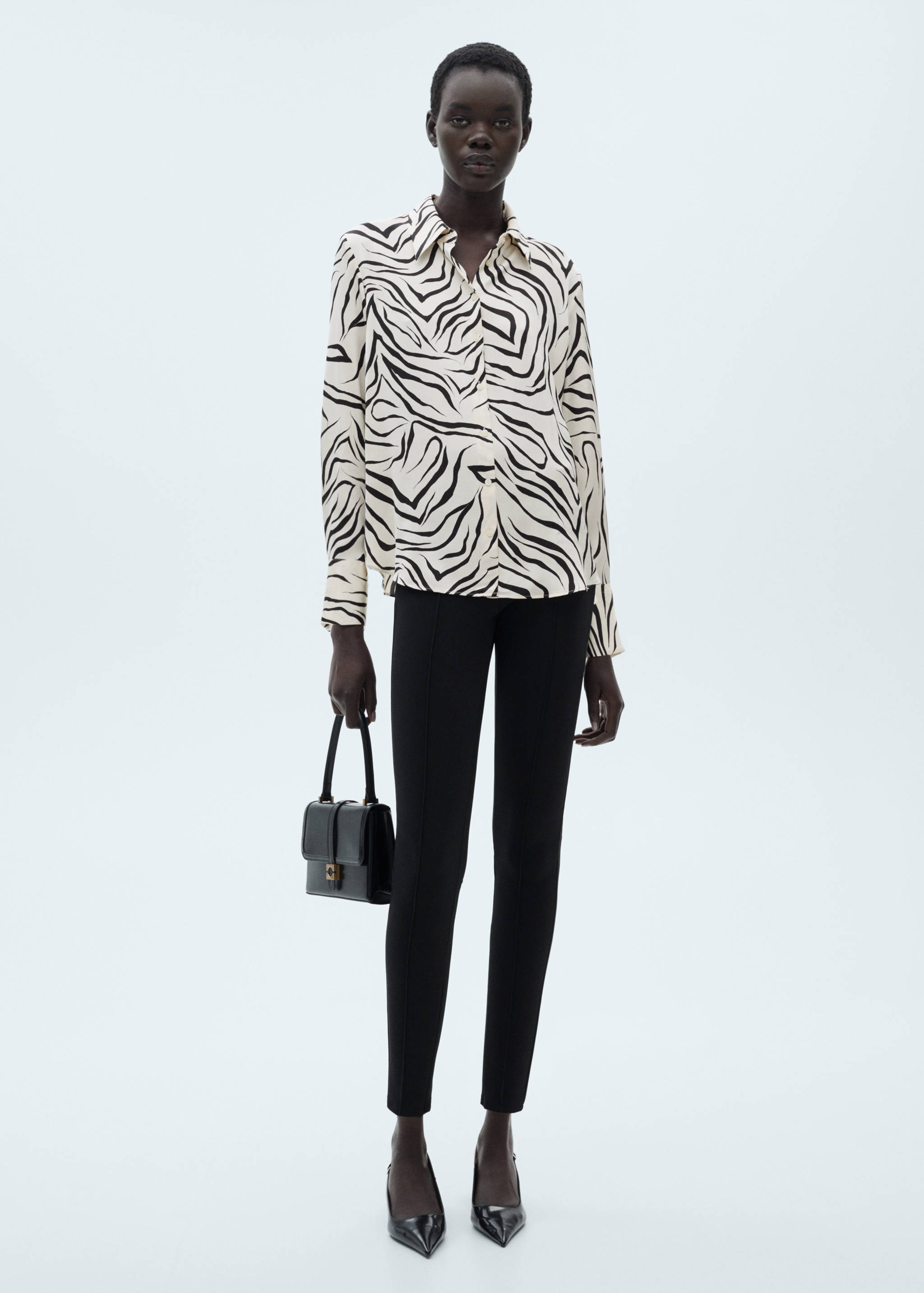 Chemise satinée imprimée - Plan général