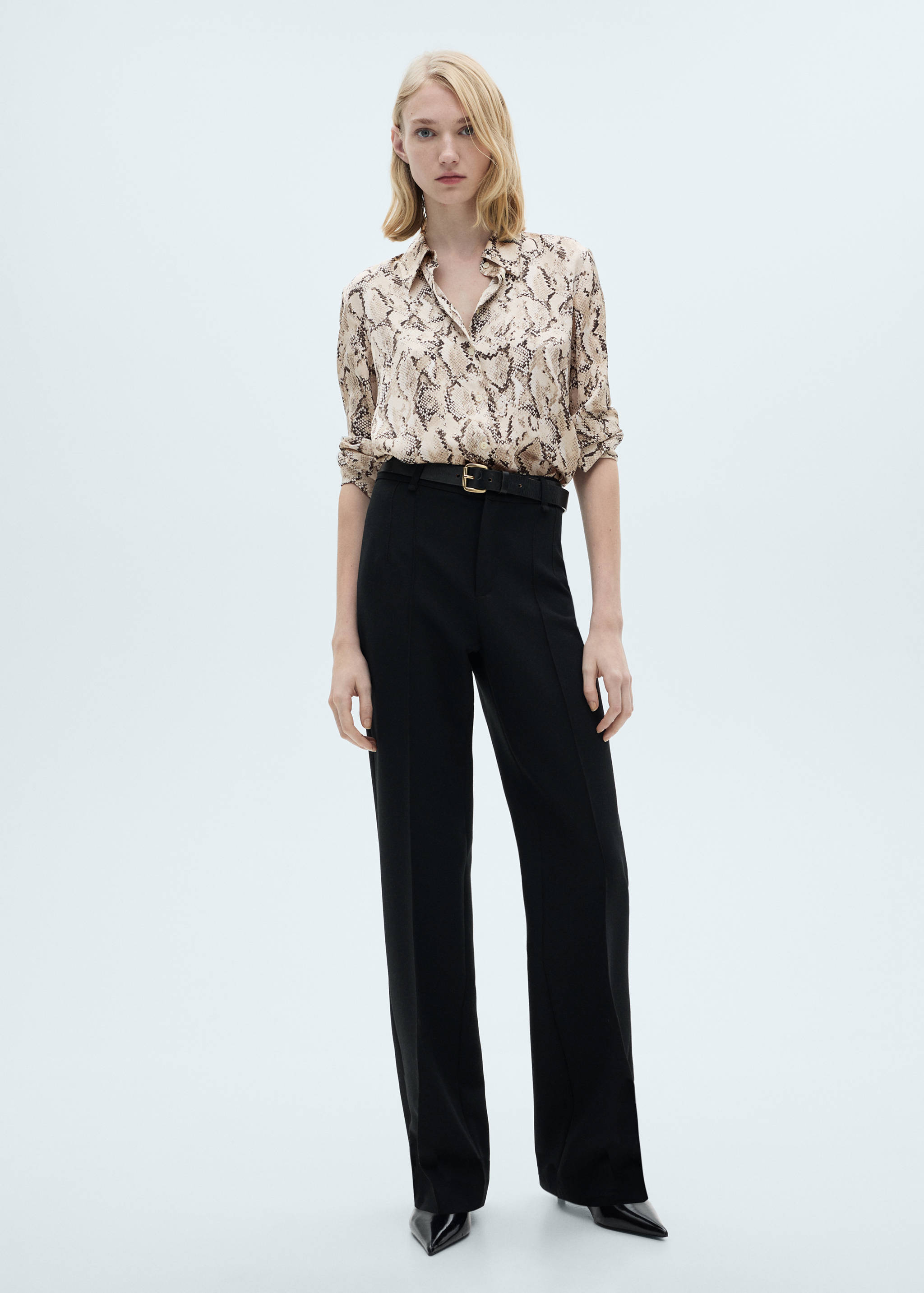 Chemise satinée imprimée - Plan général