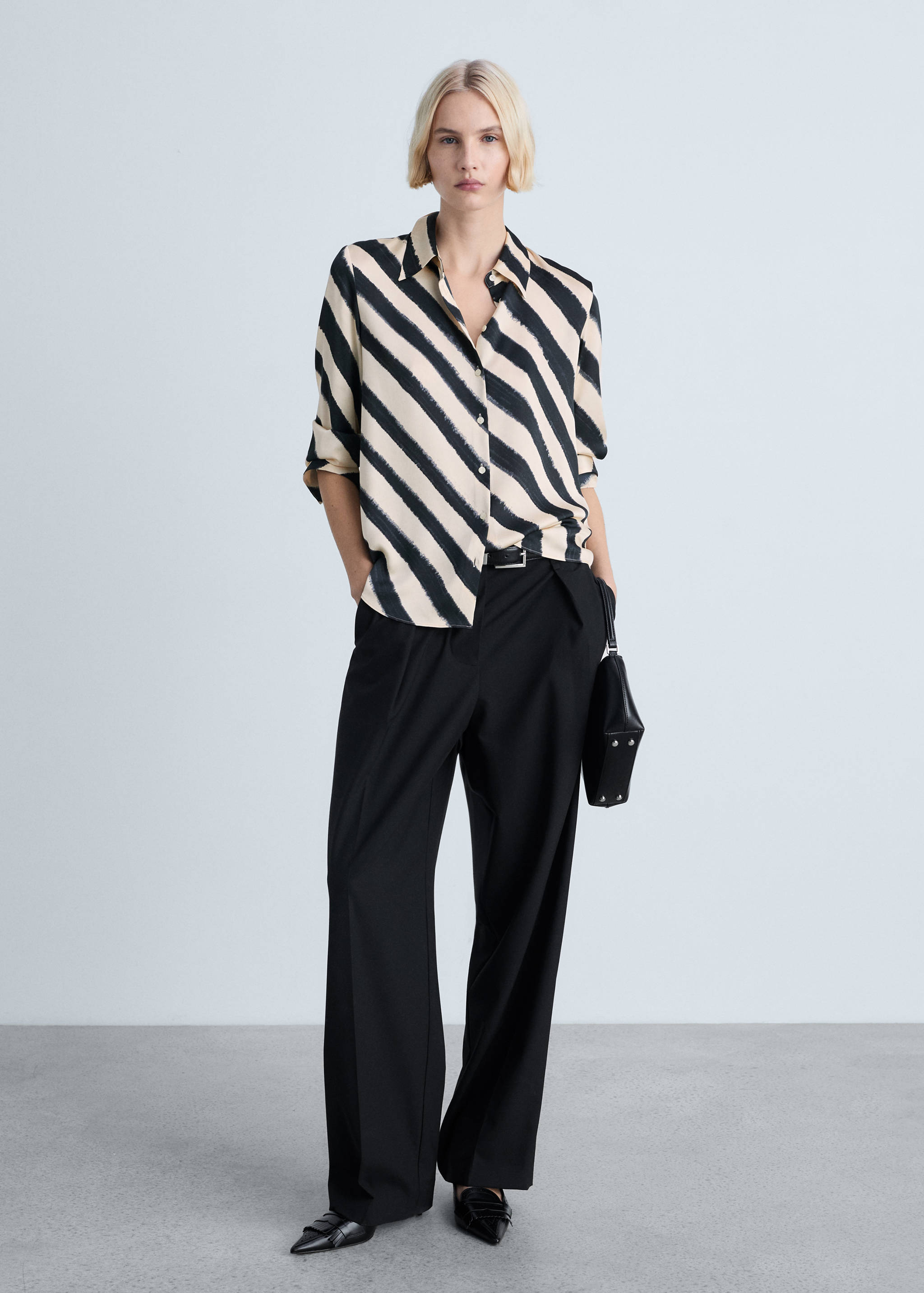 Chemise satinée imprimée - Plan général