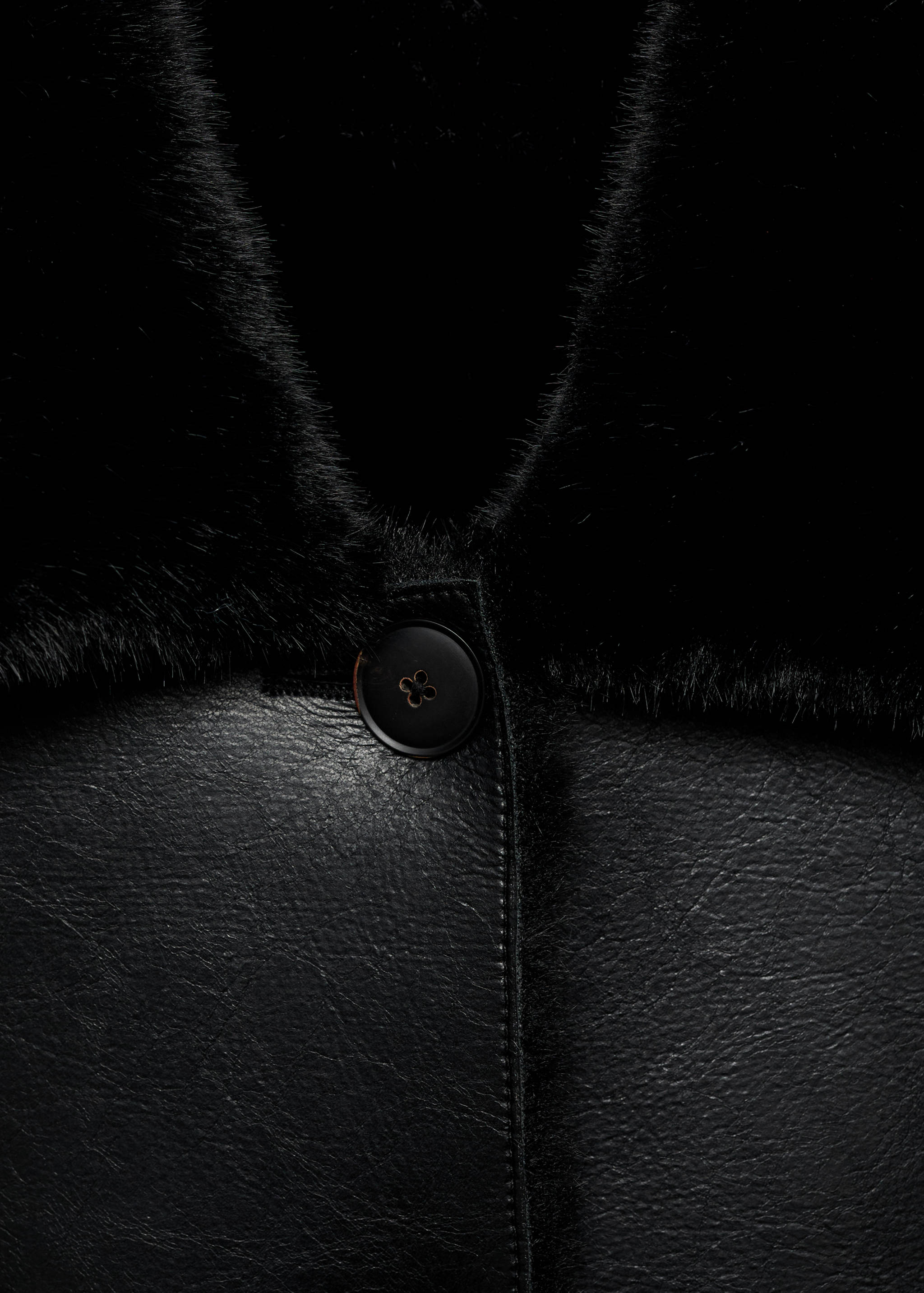 Double-sided faux-leather jacket with pockets - Details of the article 8