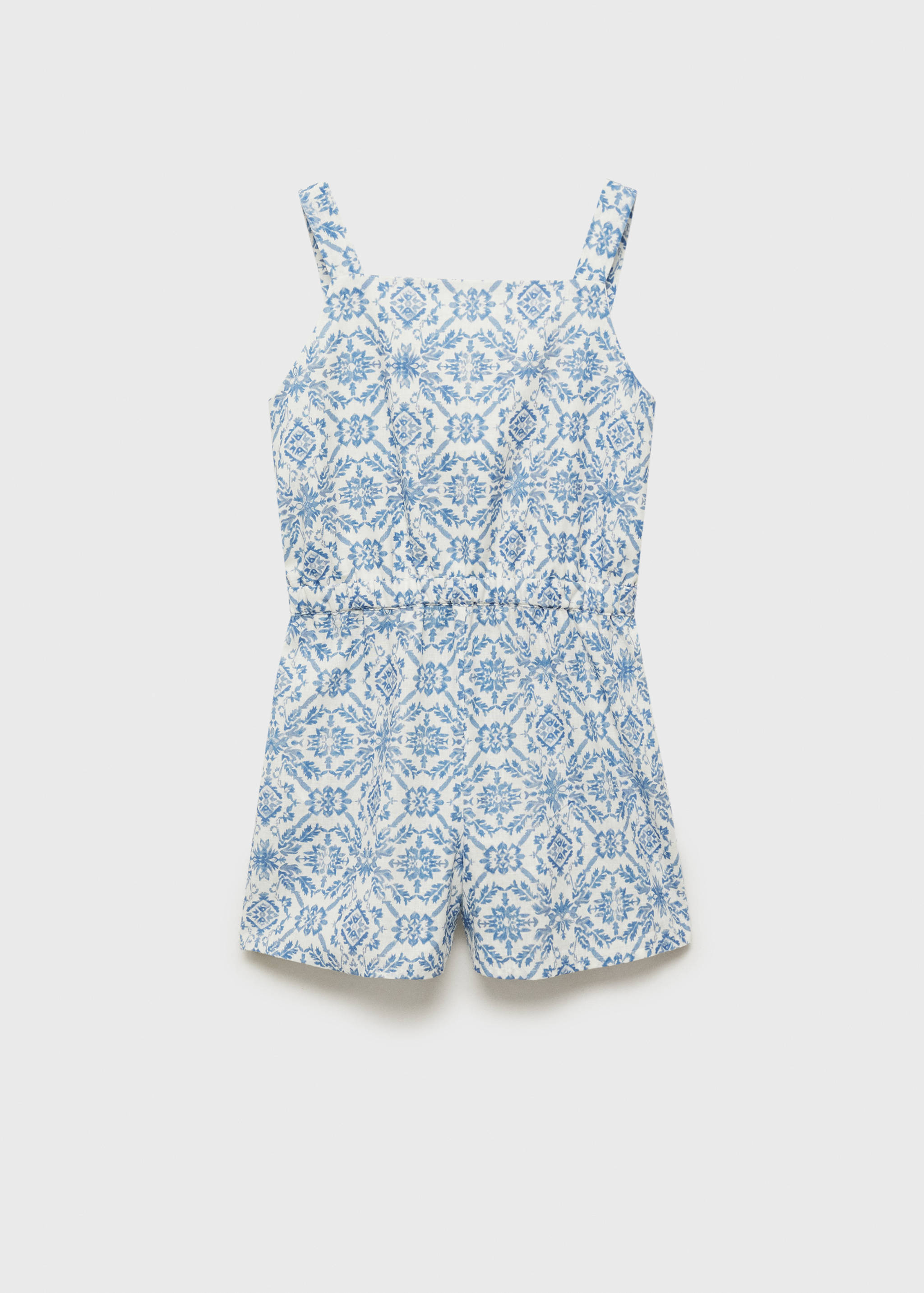 Linen-blend printed jumpsuit - Article without model