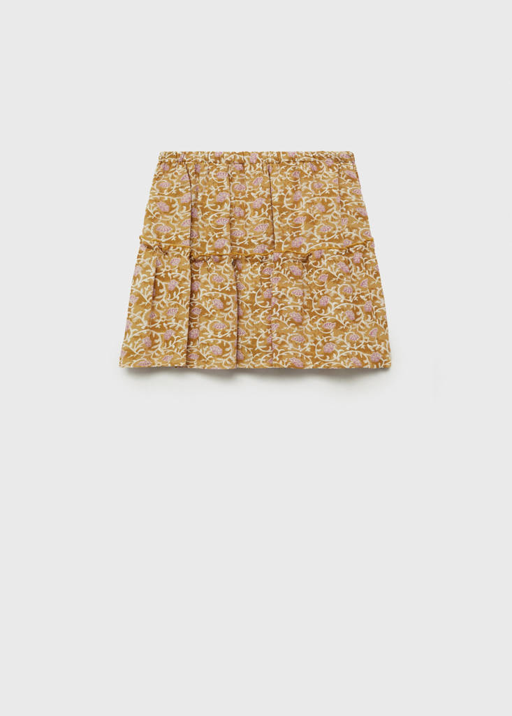 Short flared skirt — Ochre