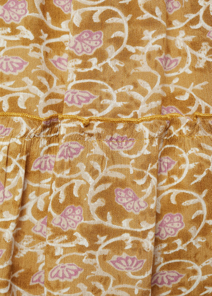 Short flared skirt — Ochre