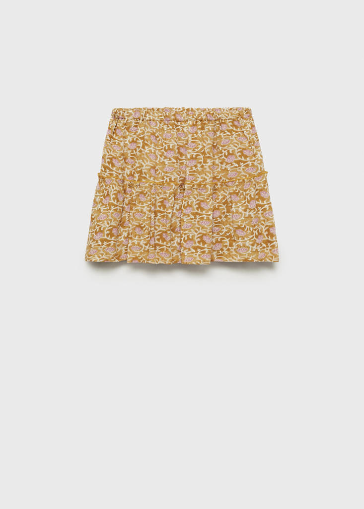 Short flared skirt — Ochre