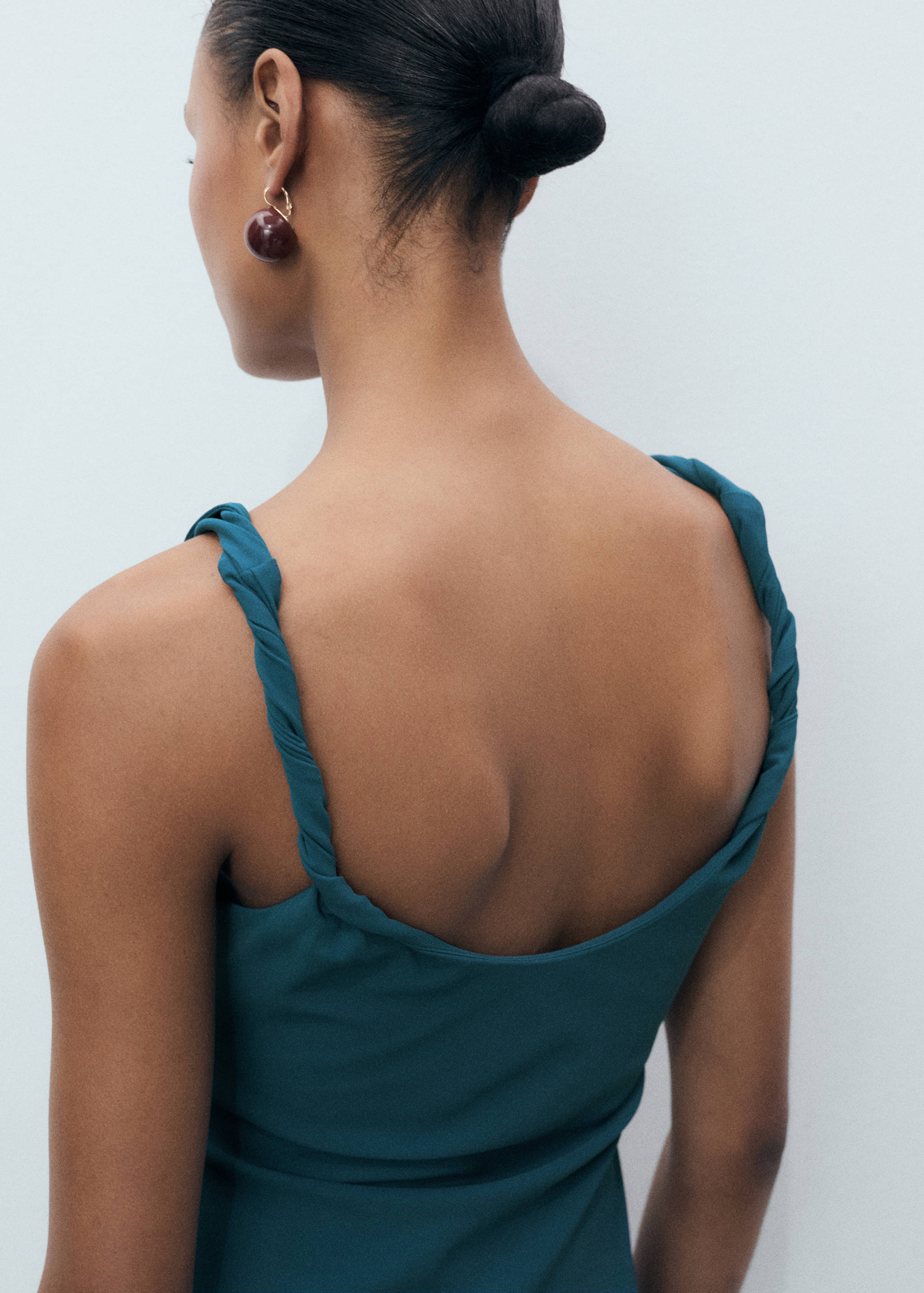 Vestido midi fruncido - Detalle del artículo 6