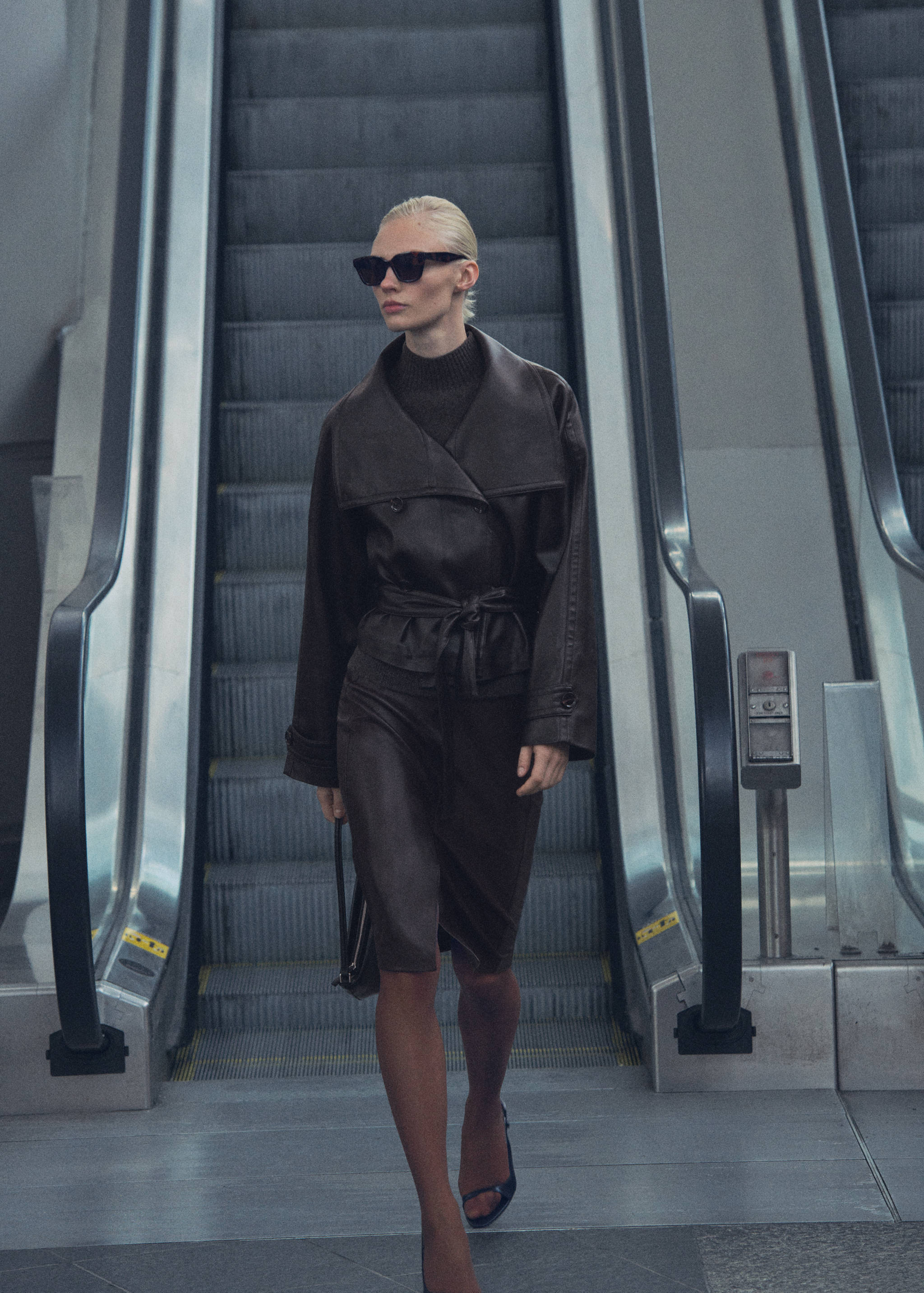 Veste maxi revers similicuir - Détail de l'article 7