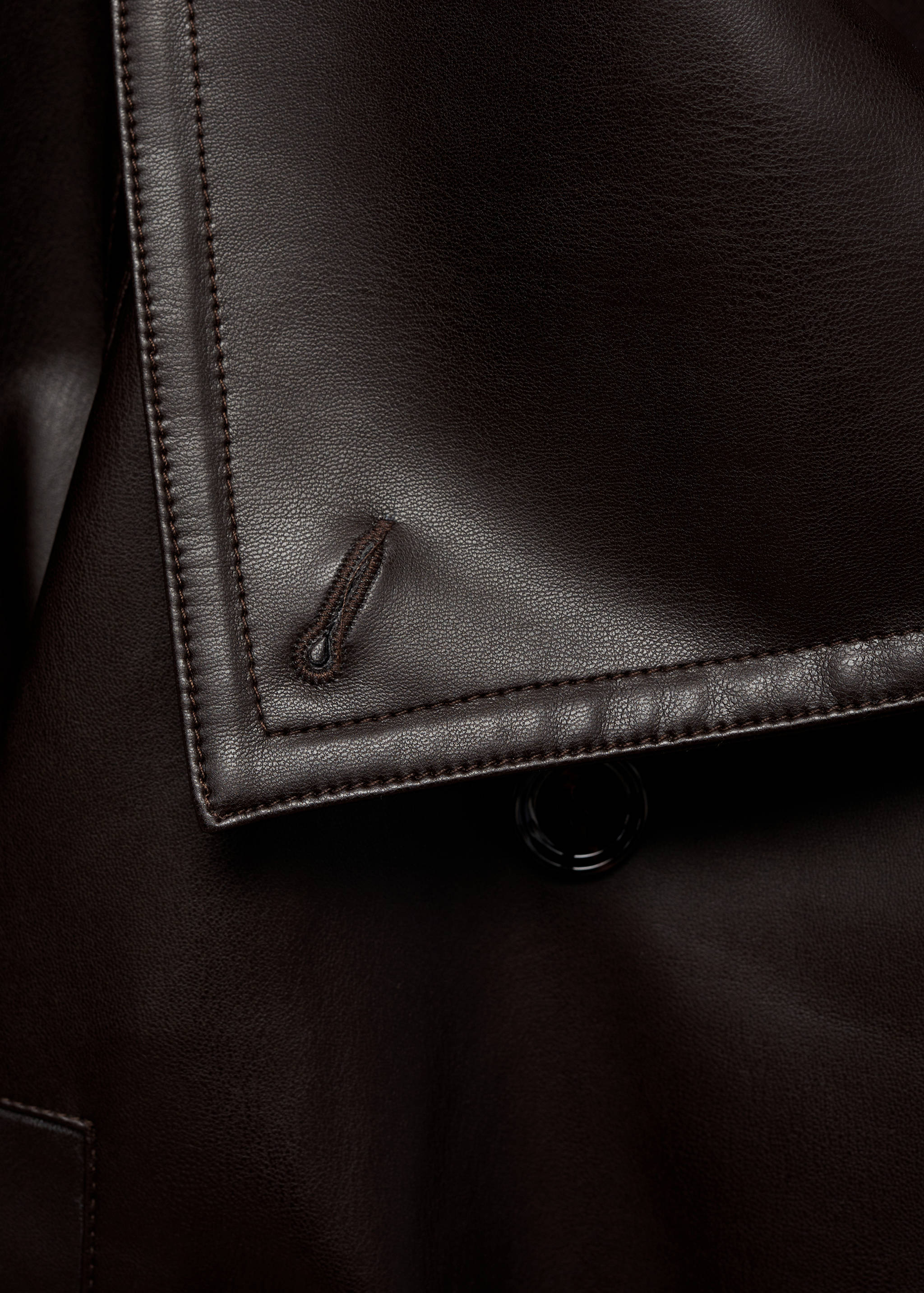 Veste maxi revers similicuir - Détail de l'article 0