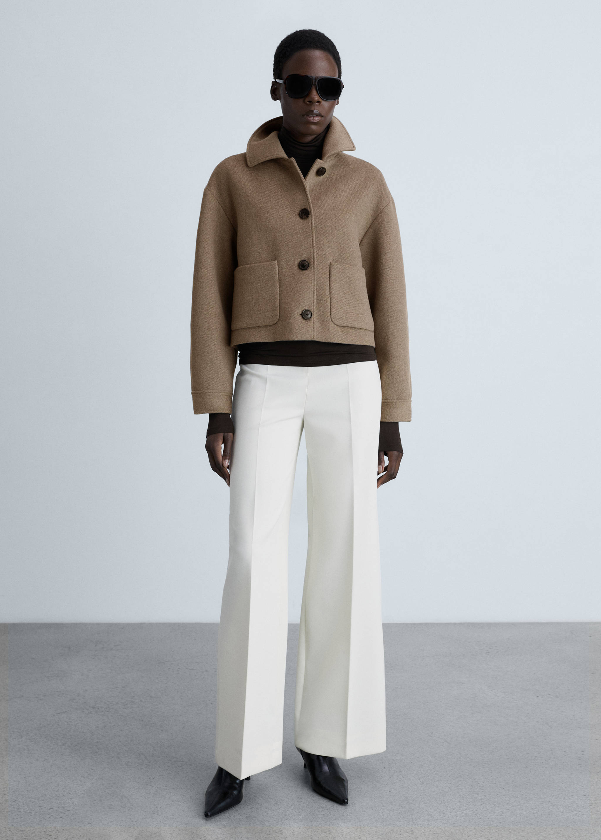 Wool jacket with pockets - General plane