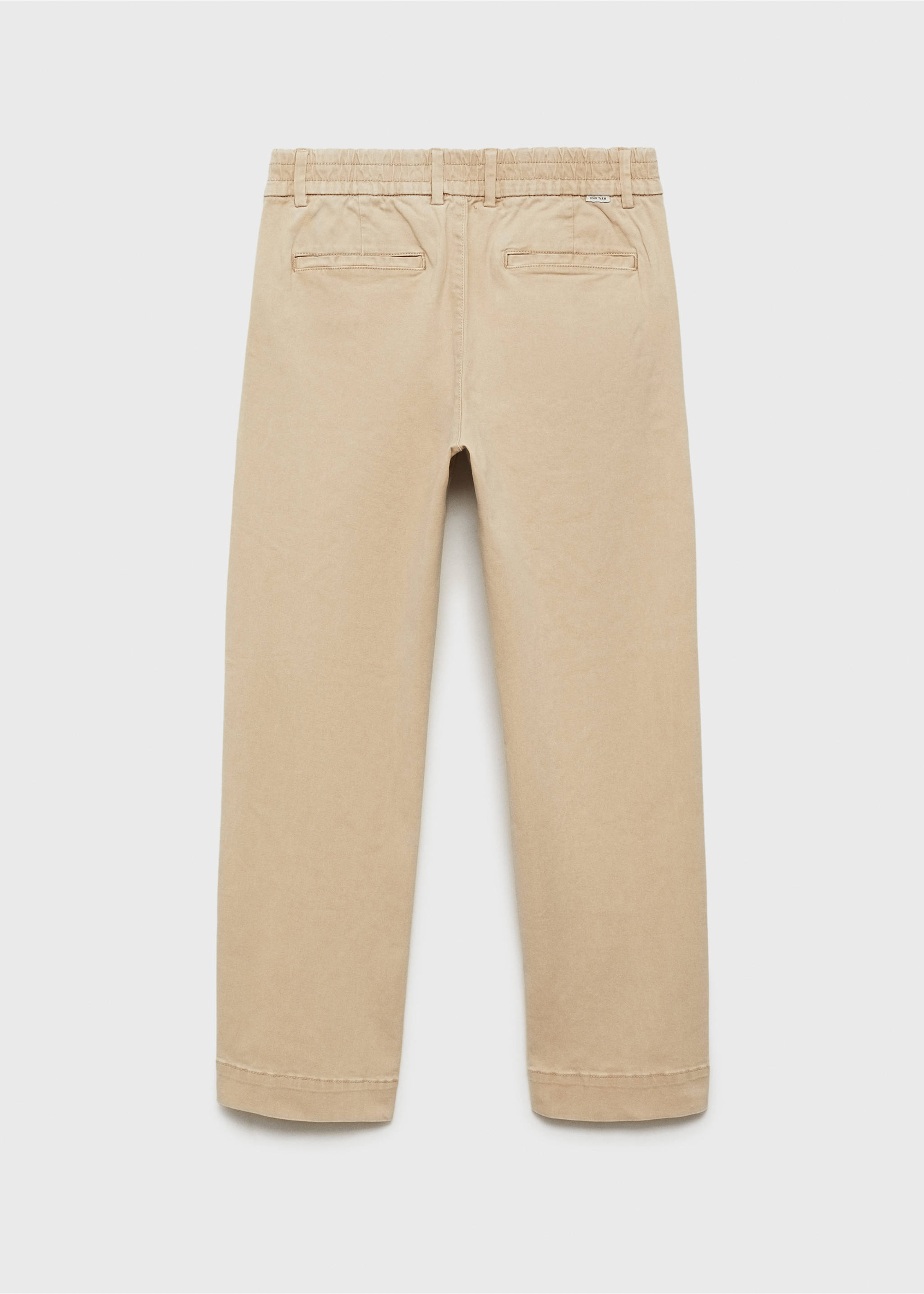 Straight-fit chino pants - Reverse of the article, Sand. Ref: 87071053-00.