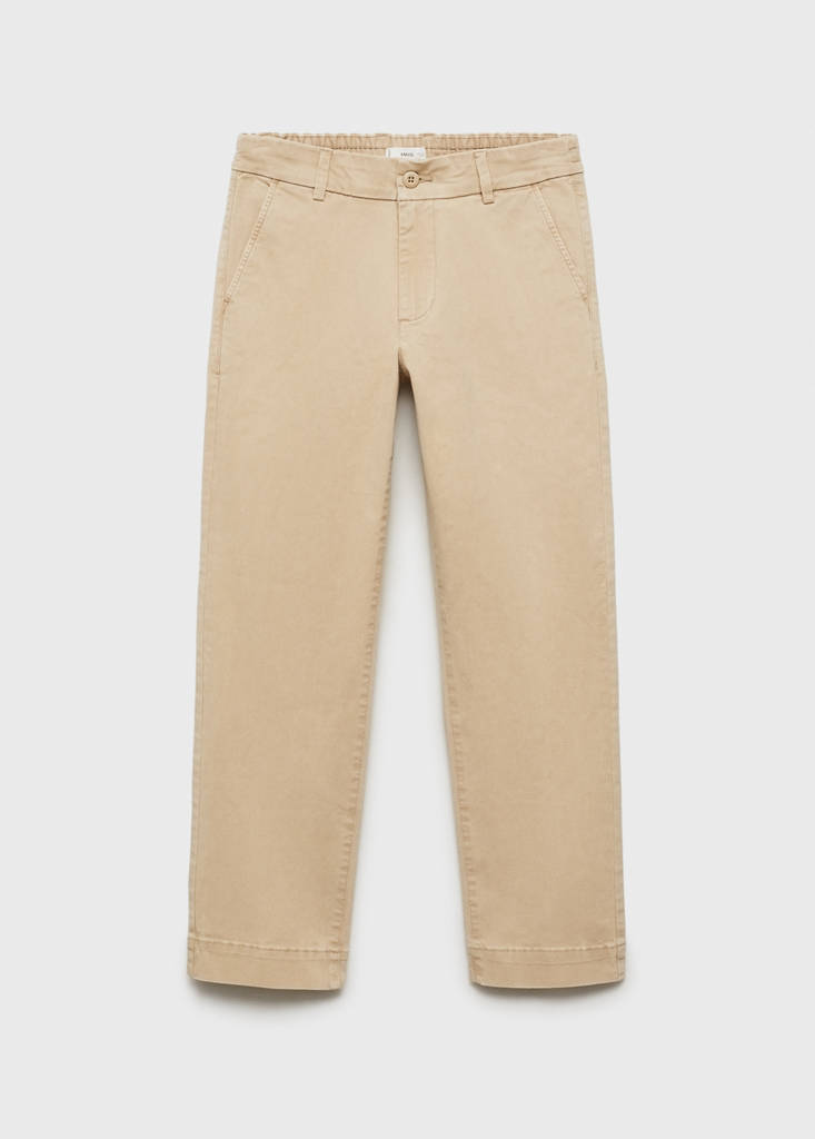 Straight-fit chino trousers — Sand