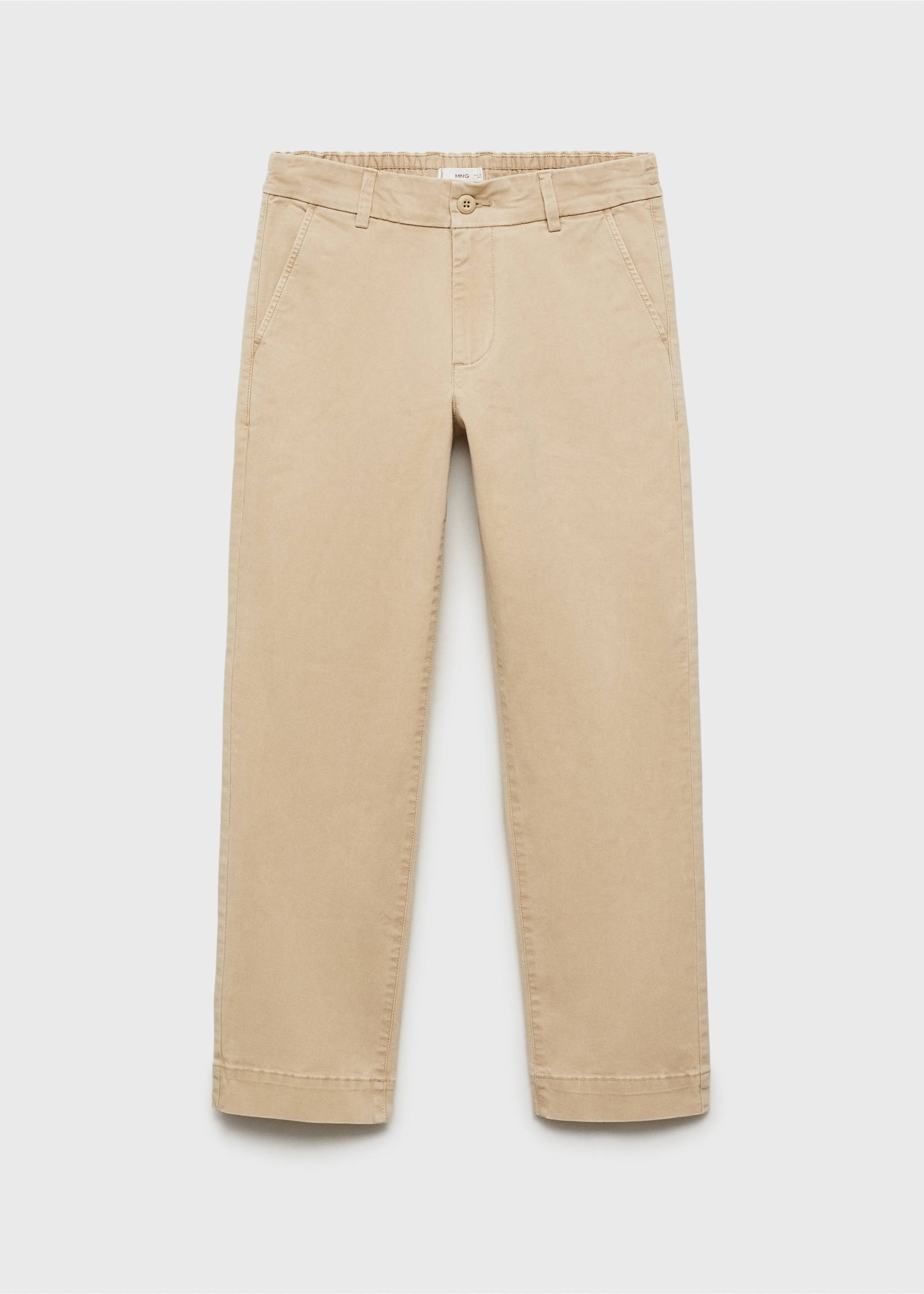 Straight-fit chino pants - Article without model, Sand. Ref: 87071053-00.