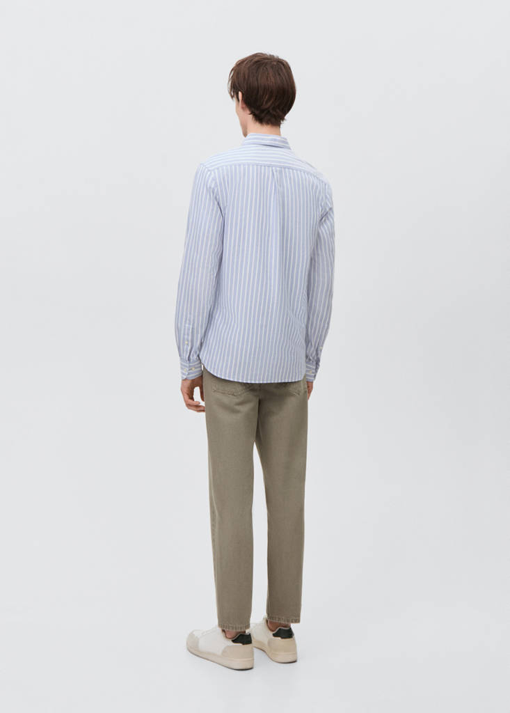 Striped Oxford shirt — Sky Blue