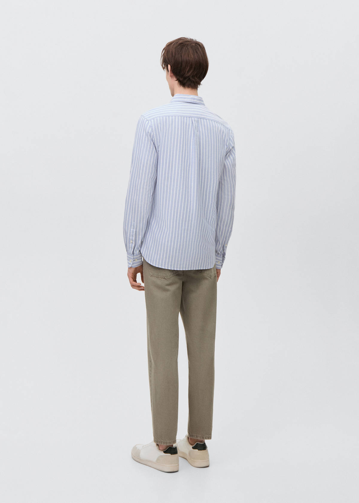 Striped Oxford shirt — Sky Blue