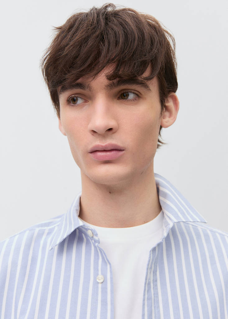 Striped Oxford shirt — Sky Blue