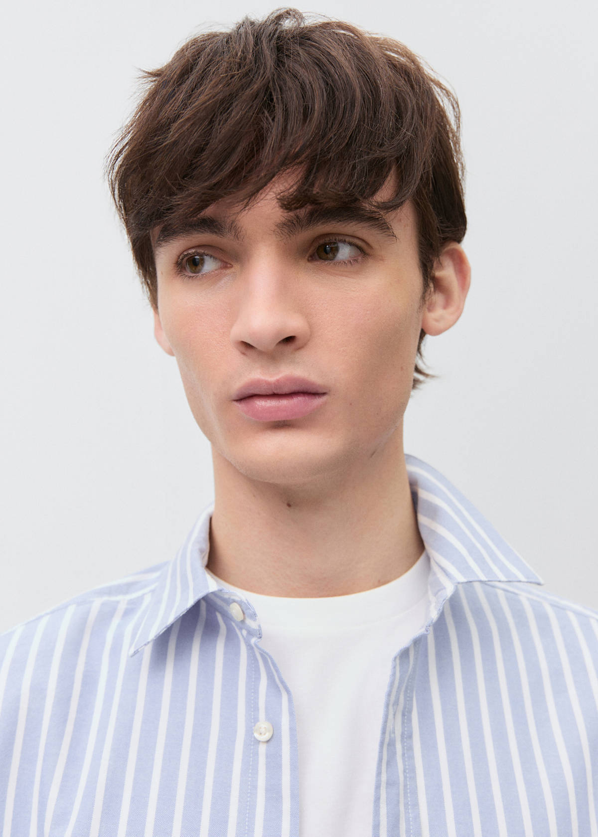 Striped Oxford shirt — Sky Blue