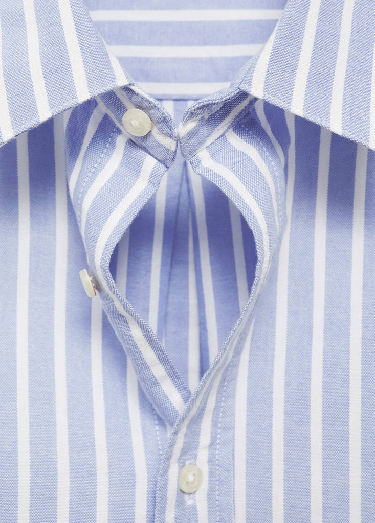 Striped Oxford shirt — Sky Blue
