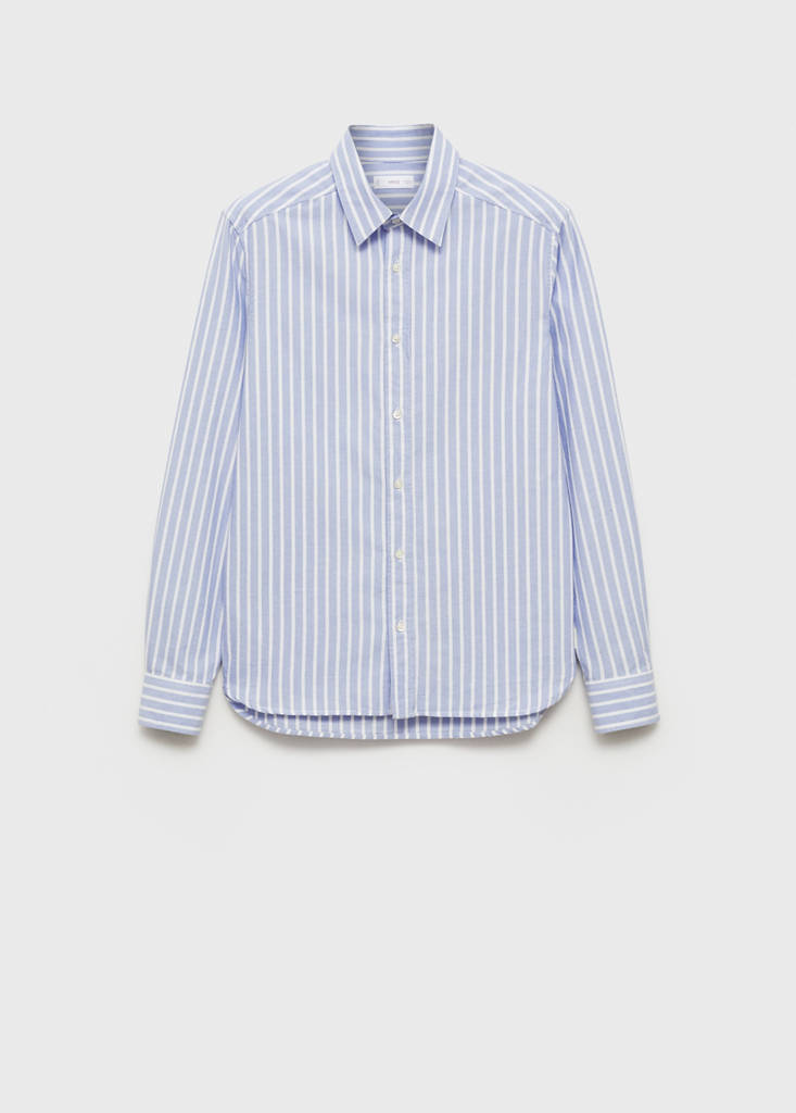 Striped Oxford shirt — Sky Blue