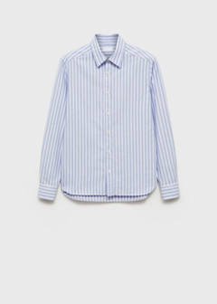 Striped Oxford shirt — Sky Blue 3