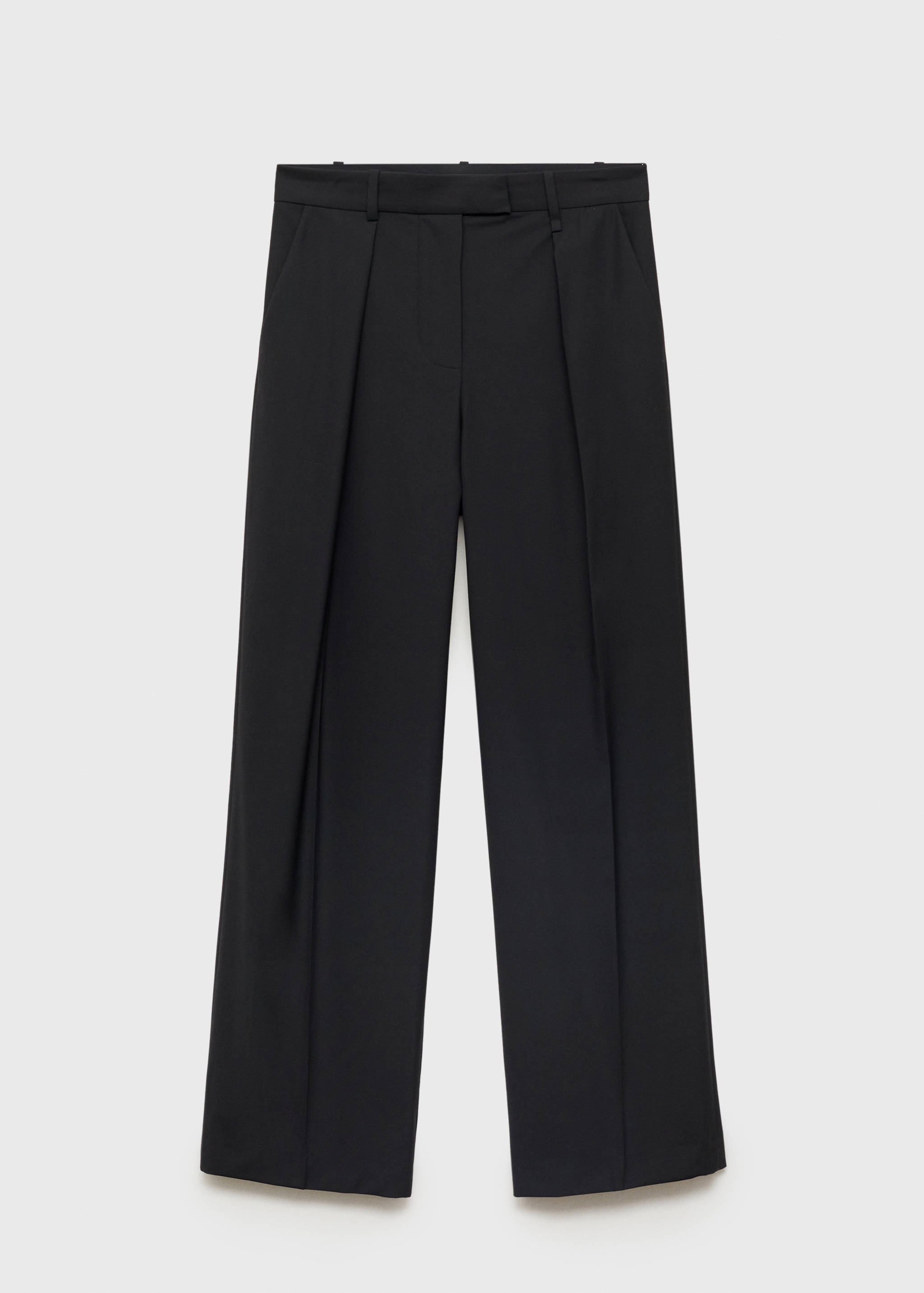 Straight-fit pleated trousers - Article without model