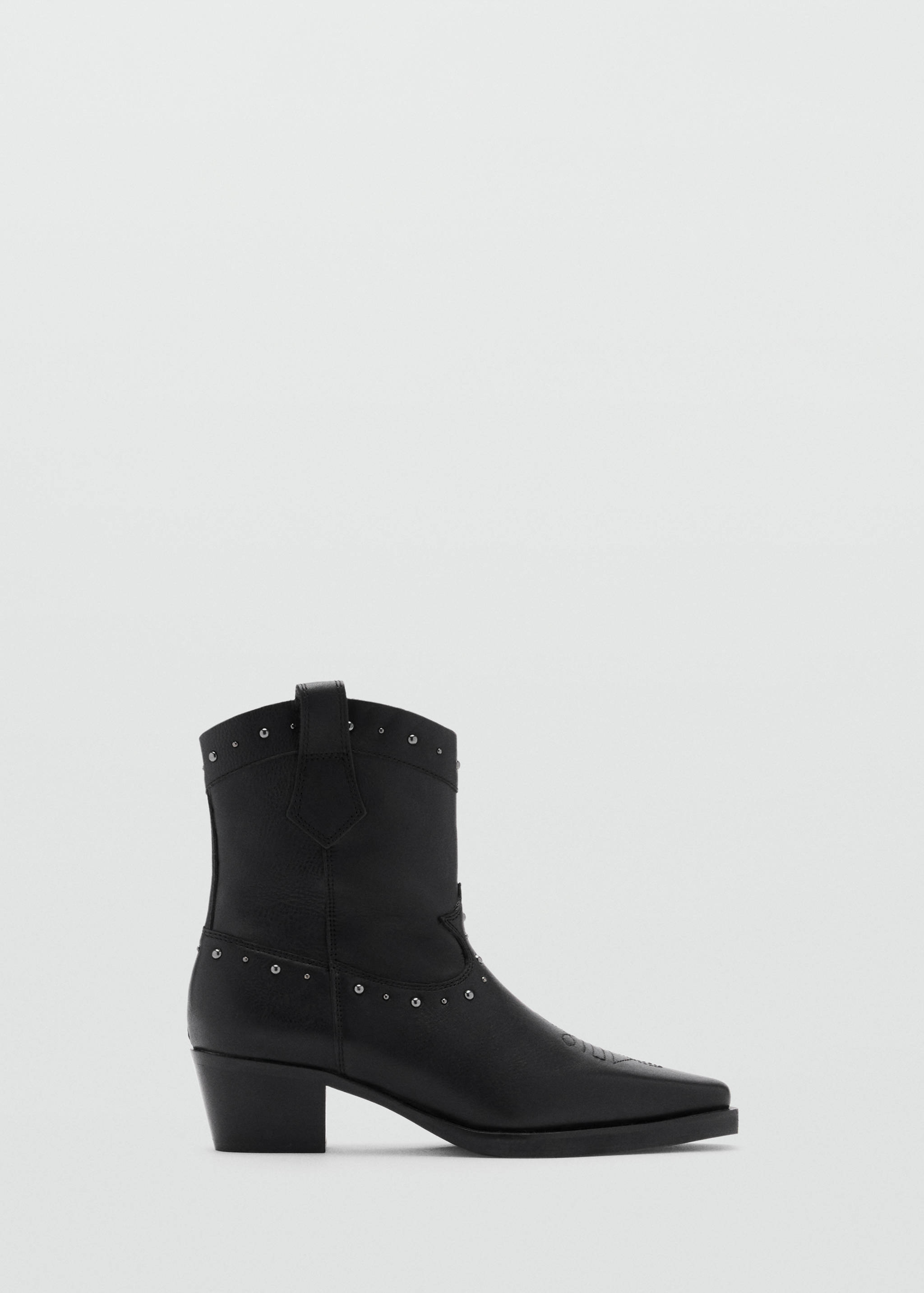 Cowboy-style leather ankle boots - Article without model