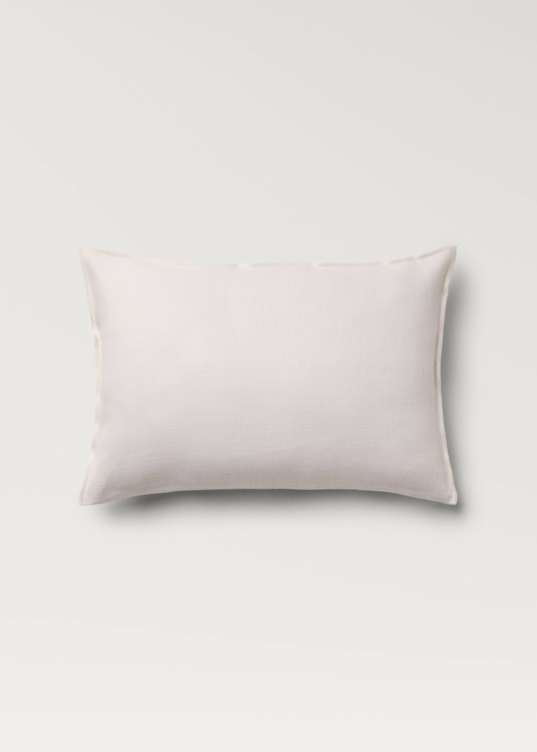Linen textured cushion cover with overlock detail 40x60cm - Article without model