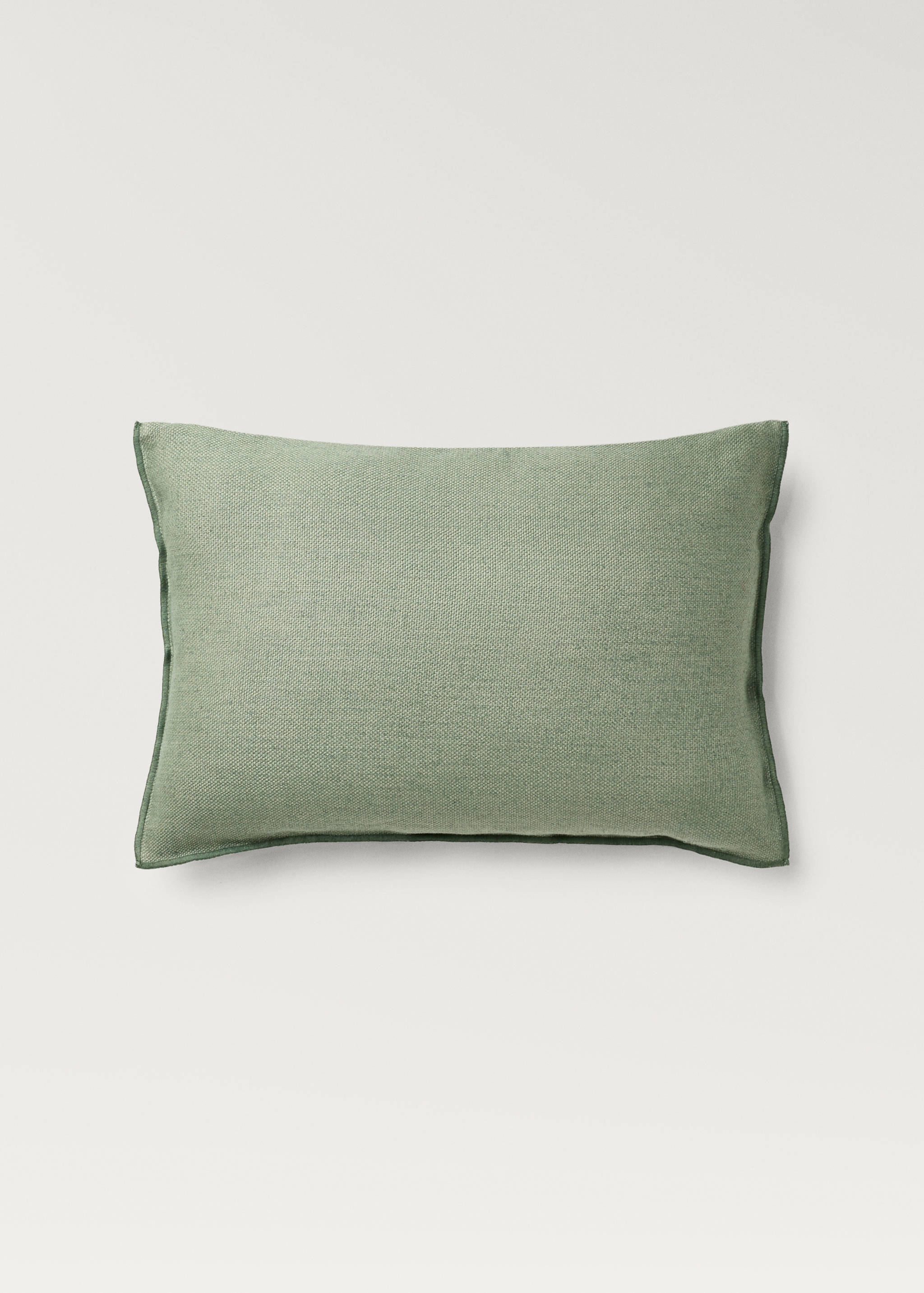 Linen textured cushion cover with overlock detail 40x60cm - Article without model