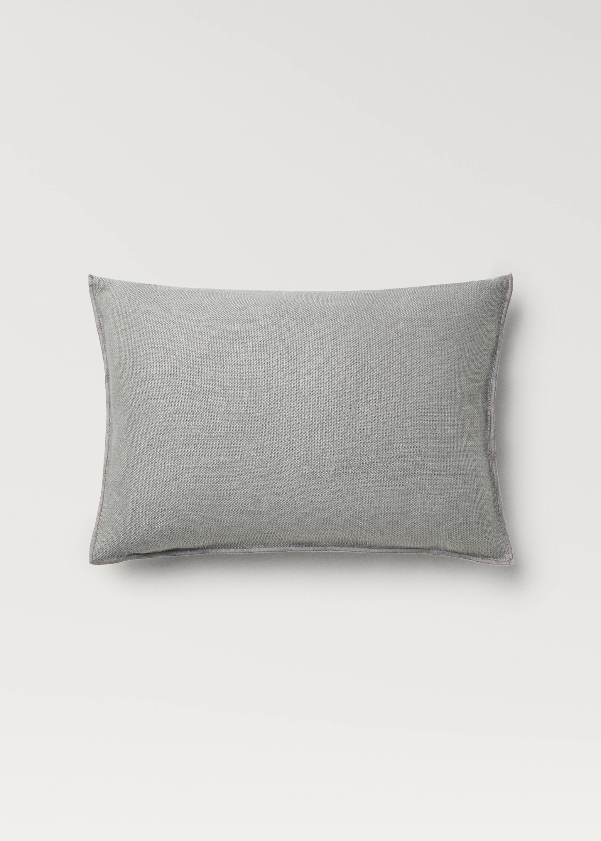 Linen textured cushion cover with overlock detail 40x60cm - Article without model
