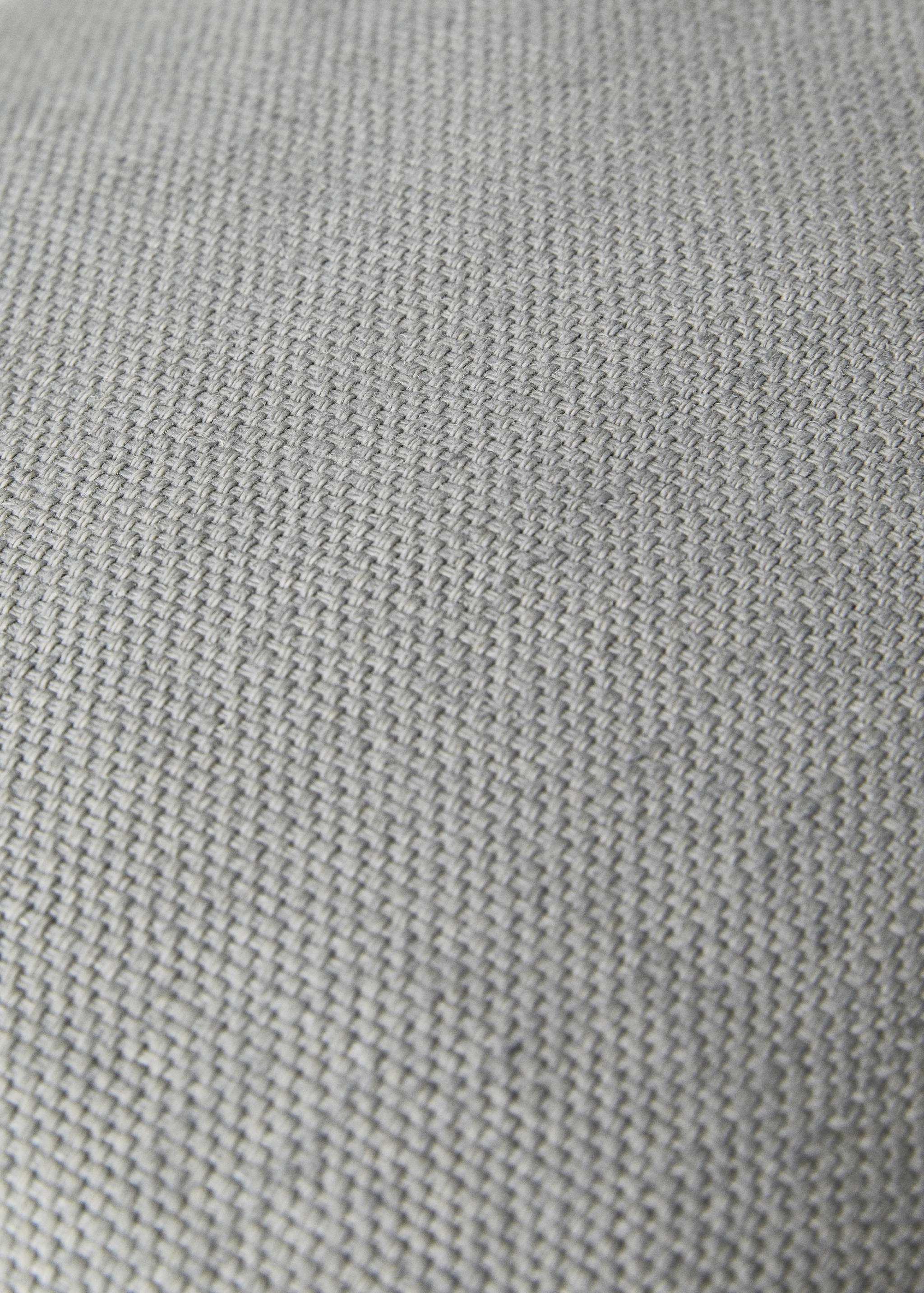 Linen textured cushion cover with overlock detail 40x60cm - Details of the article 2