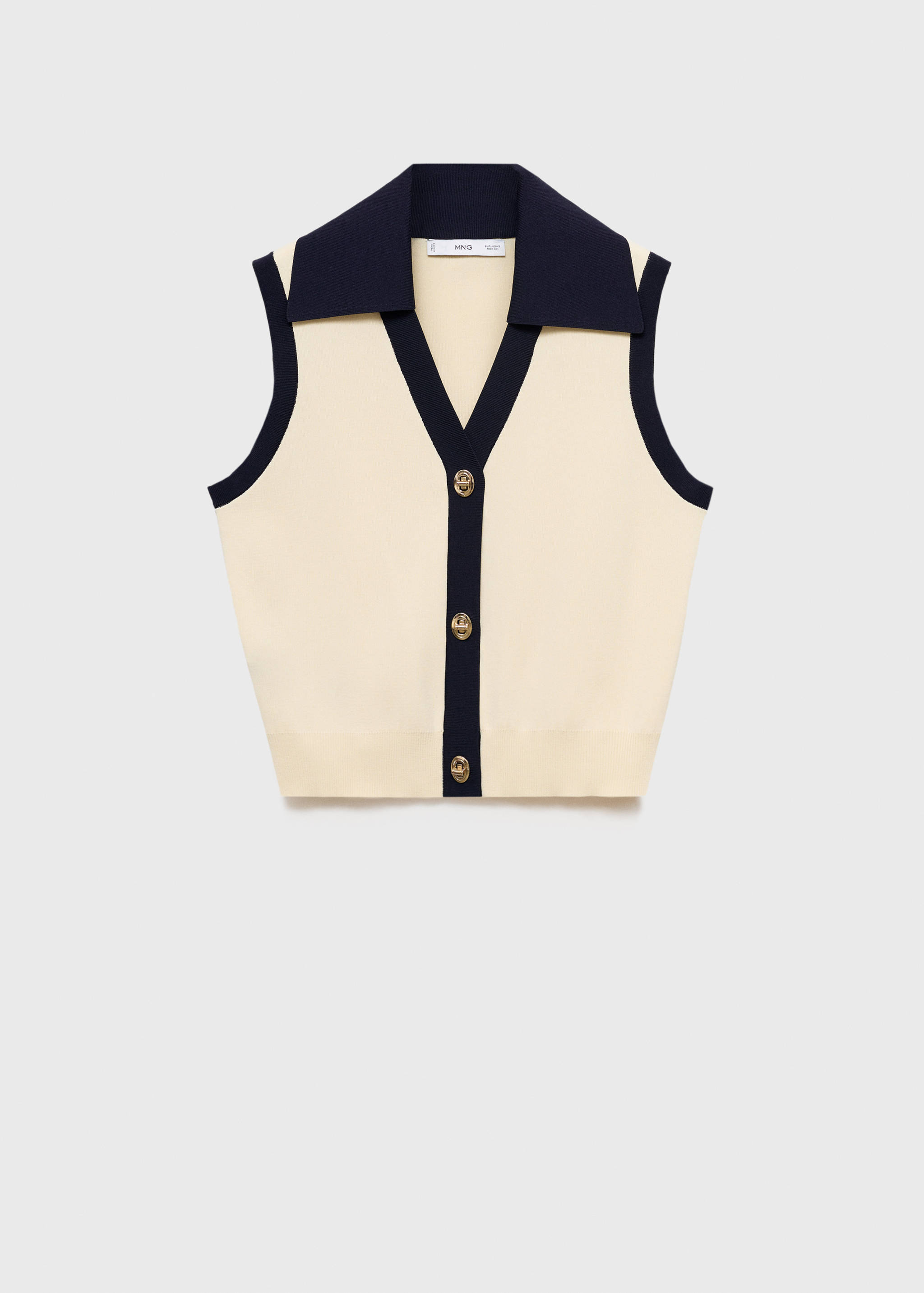 Vest with contrasting buttons - Article without model